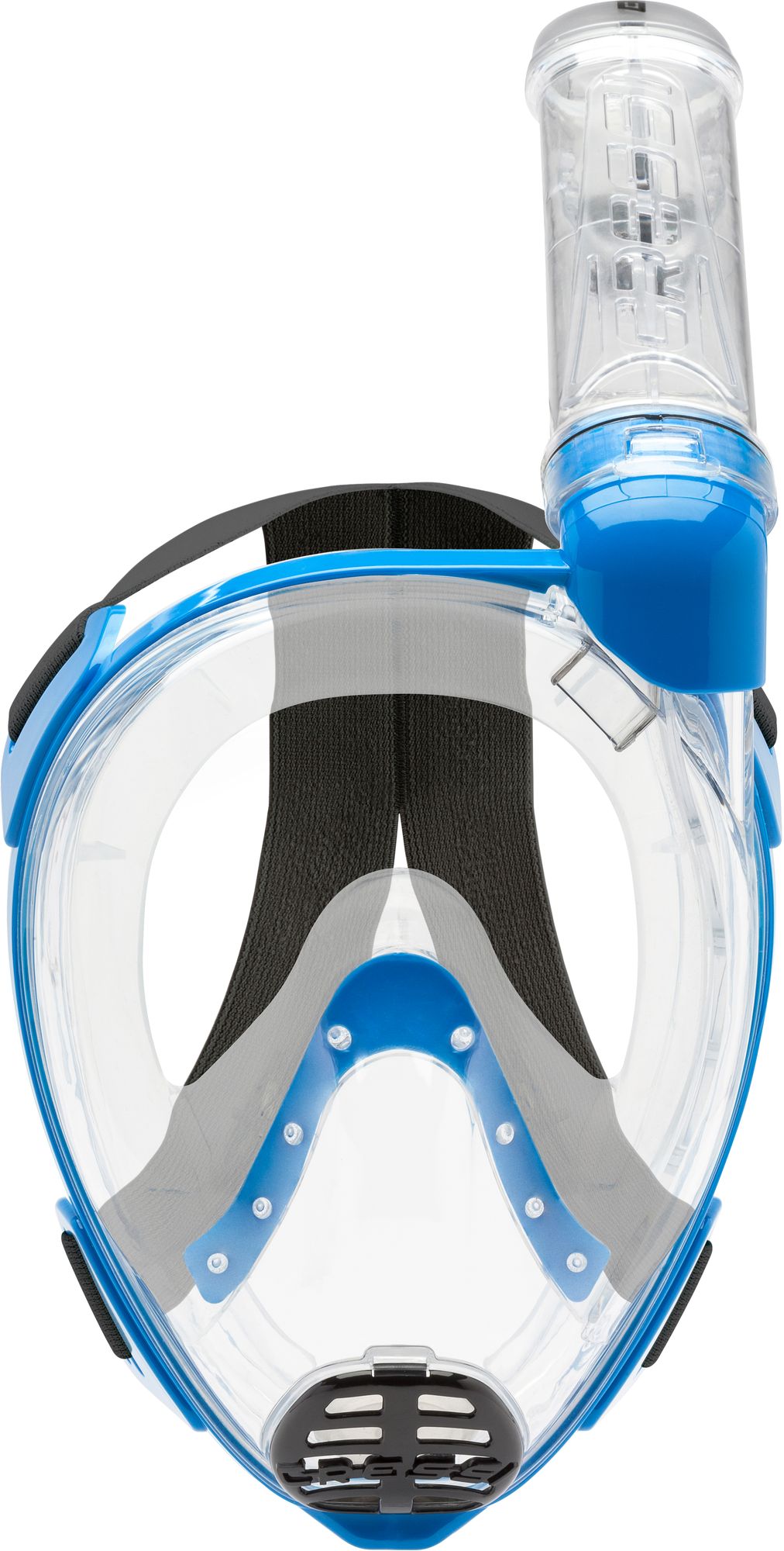 Cressi Baron Junior Full Face Mask - XDT0360020 - Baron Junior Full Face Mask - Clear / Blue / XS - Snorkeling