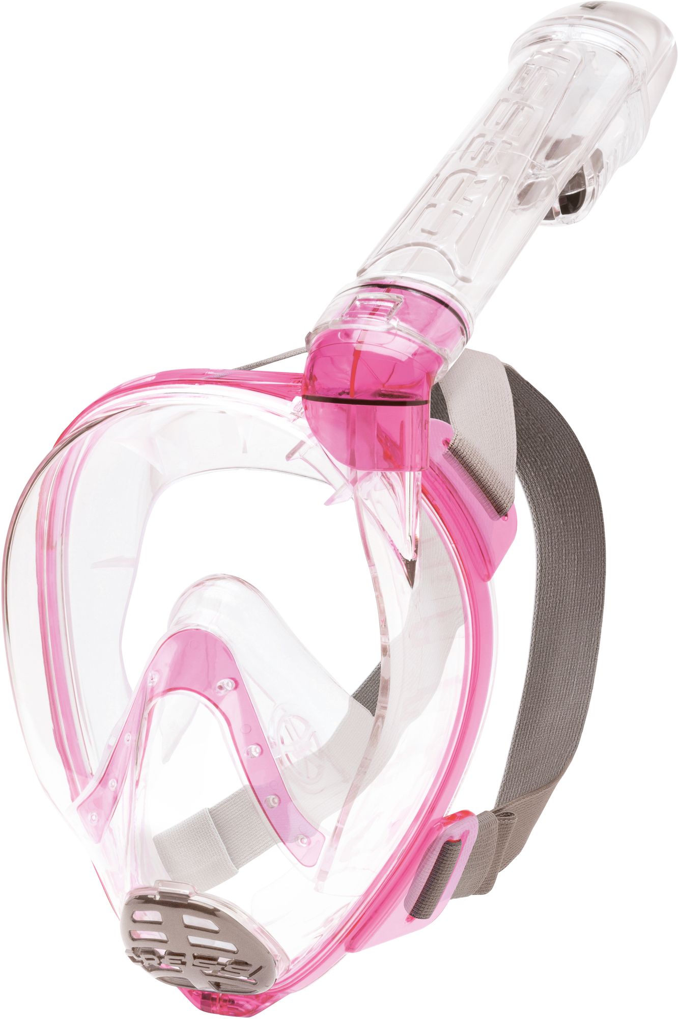 Cressi Baron Junior Full Face Mask - XDT0360040 - Baron Junior Full Face Mask - Clear / Pink / XS - Snorkeling