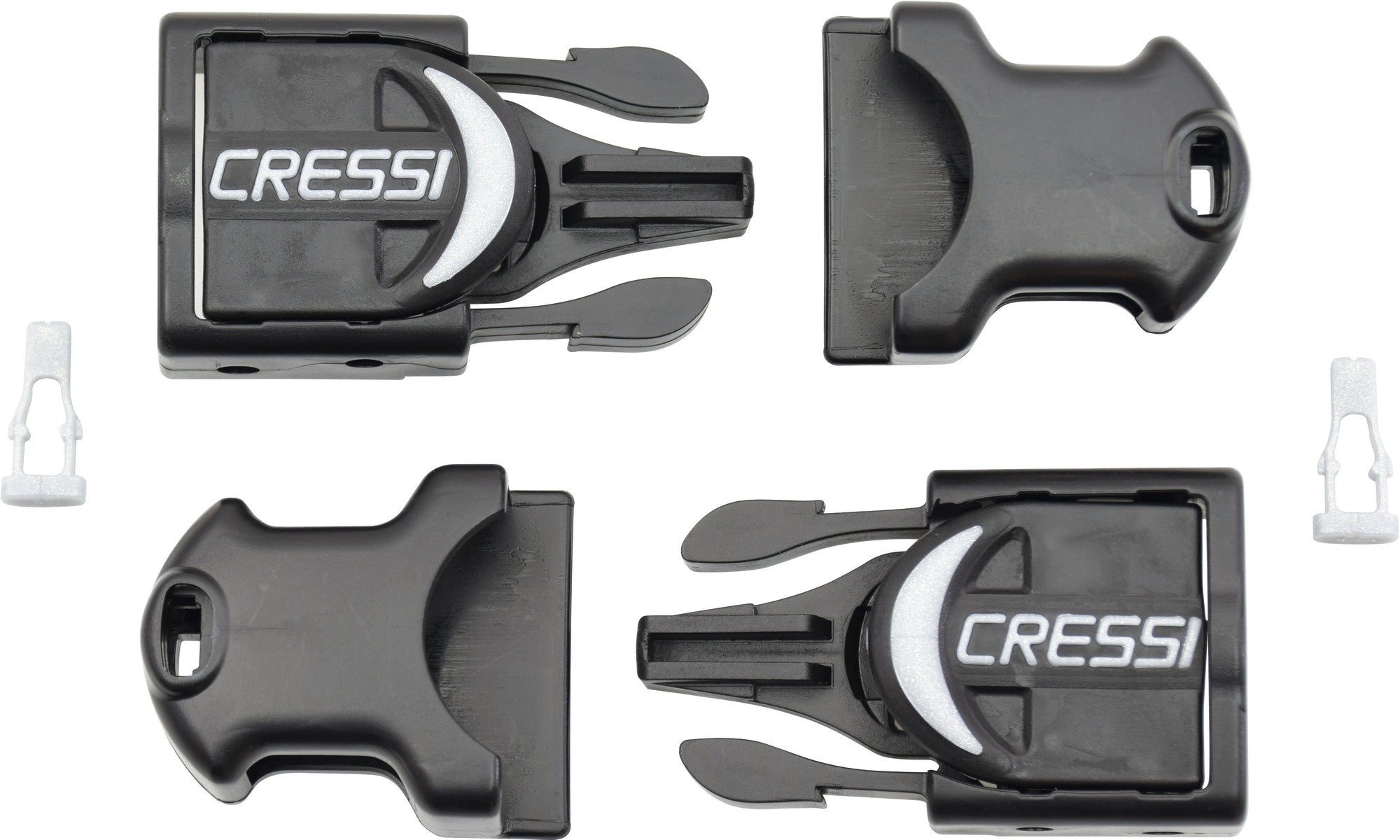 Cressi Reaction - Frog Plus Fins Buckles - BZ170016 - Reaction - Frog Plus Fins Buckles - Black / x2 - Scuba Diving