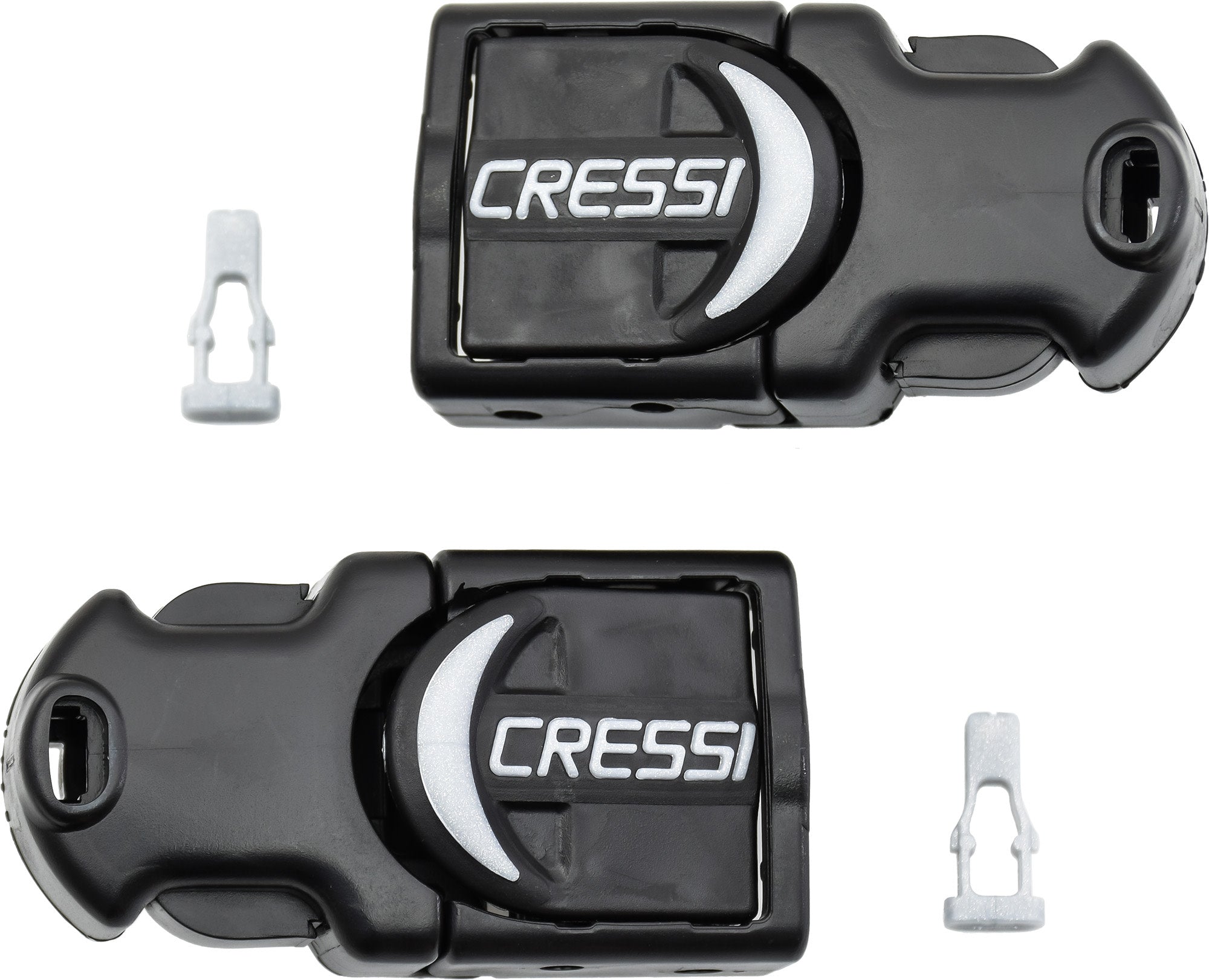 Cressi Reaction - Frog Plus Fins Buckles - BZ170016 - Reaction - Frog Plus Fins Buckles - Black / x2 - Scuba Diving