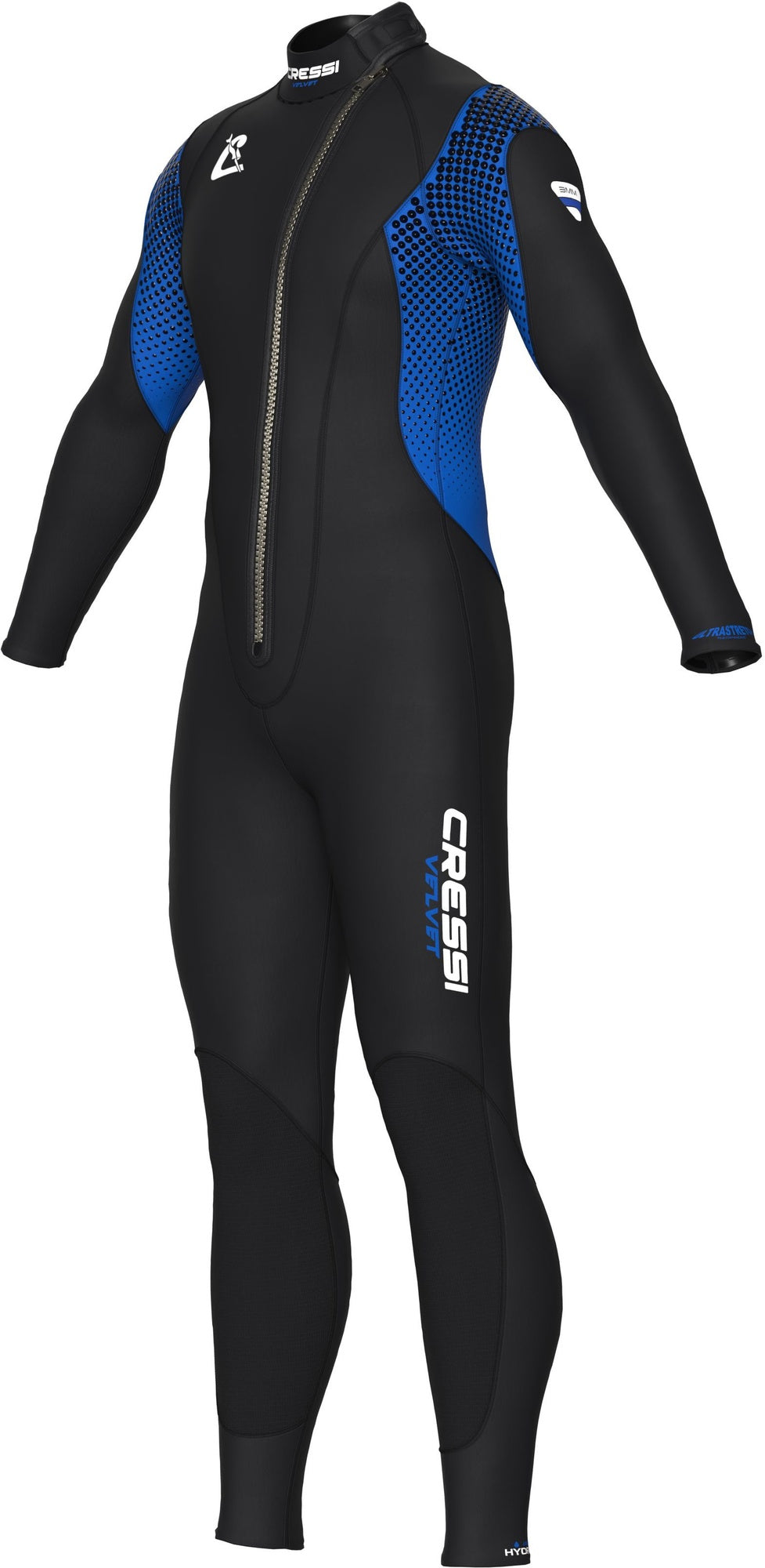 Cressi Velvet Wetsuit Man - LU491302 - Velvet Wetsuit Man - Black / Blue / S / 3 mm - Scuba Diving | Snorkeling | Watersports