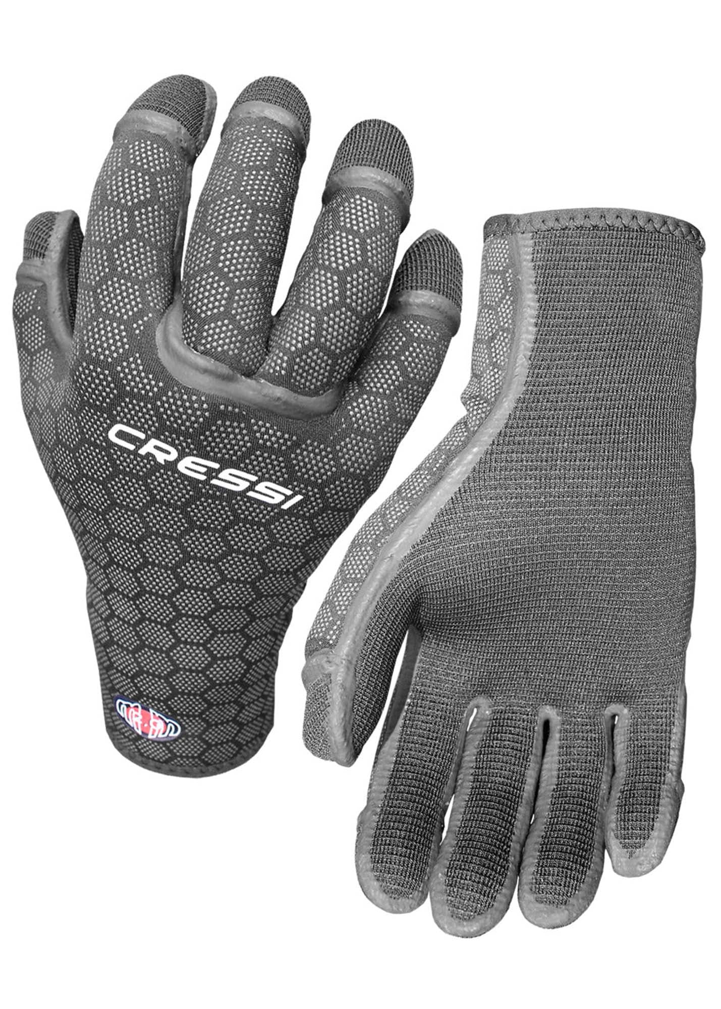 Cressi Spider Pro Gloves - PG101201 - Spider Pro Gloves - Darg Grey / XS - Scuba Diving | Spearfishing | Freediving | Watersports