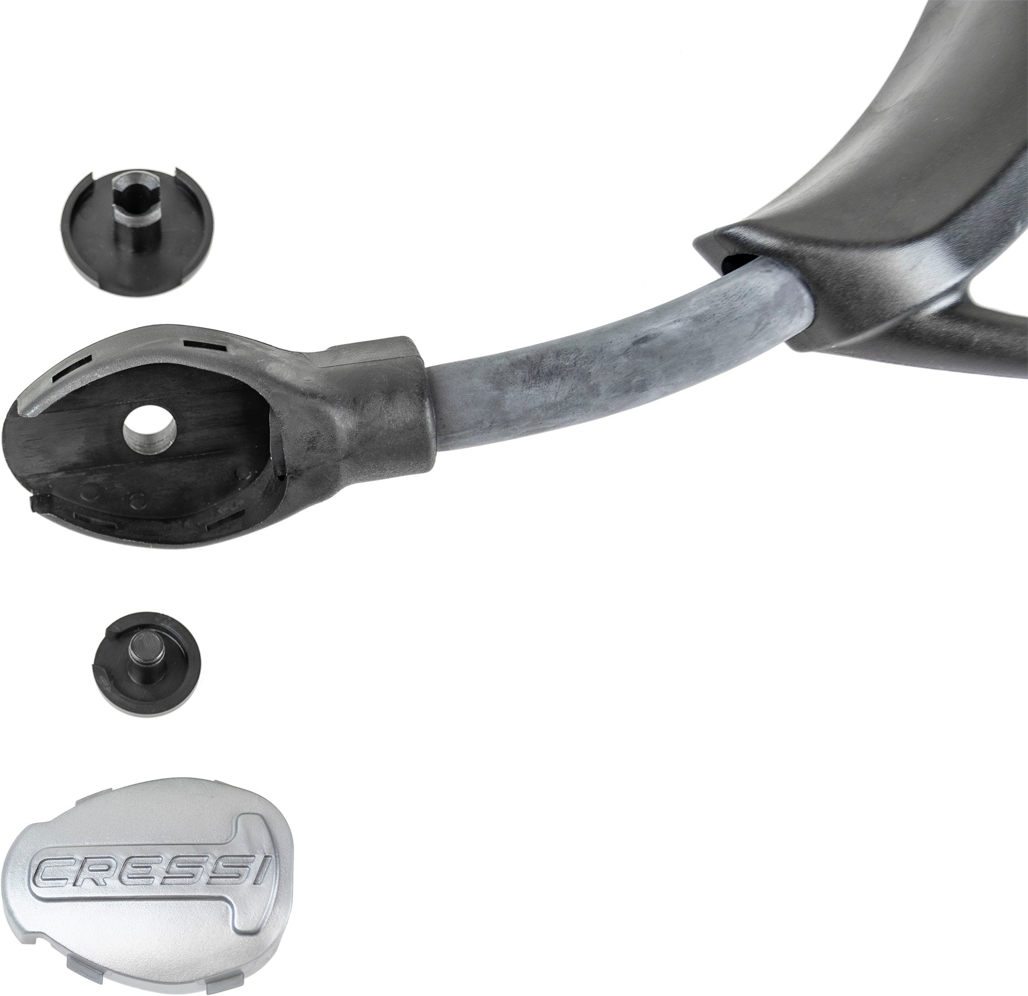 Cressi Reaction EBS Fins Strap - BZ150001 - Reaction EBS Fins Strap - Black / Short Fit (XS/S - S/M) / x2 - Scuba Diving