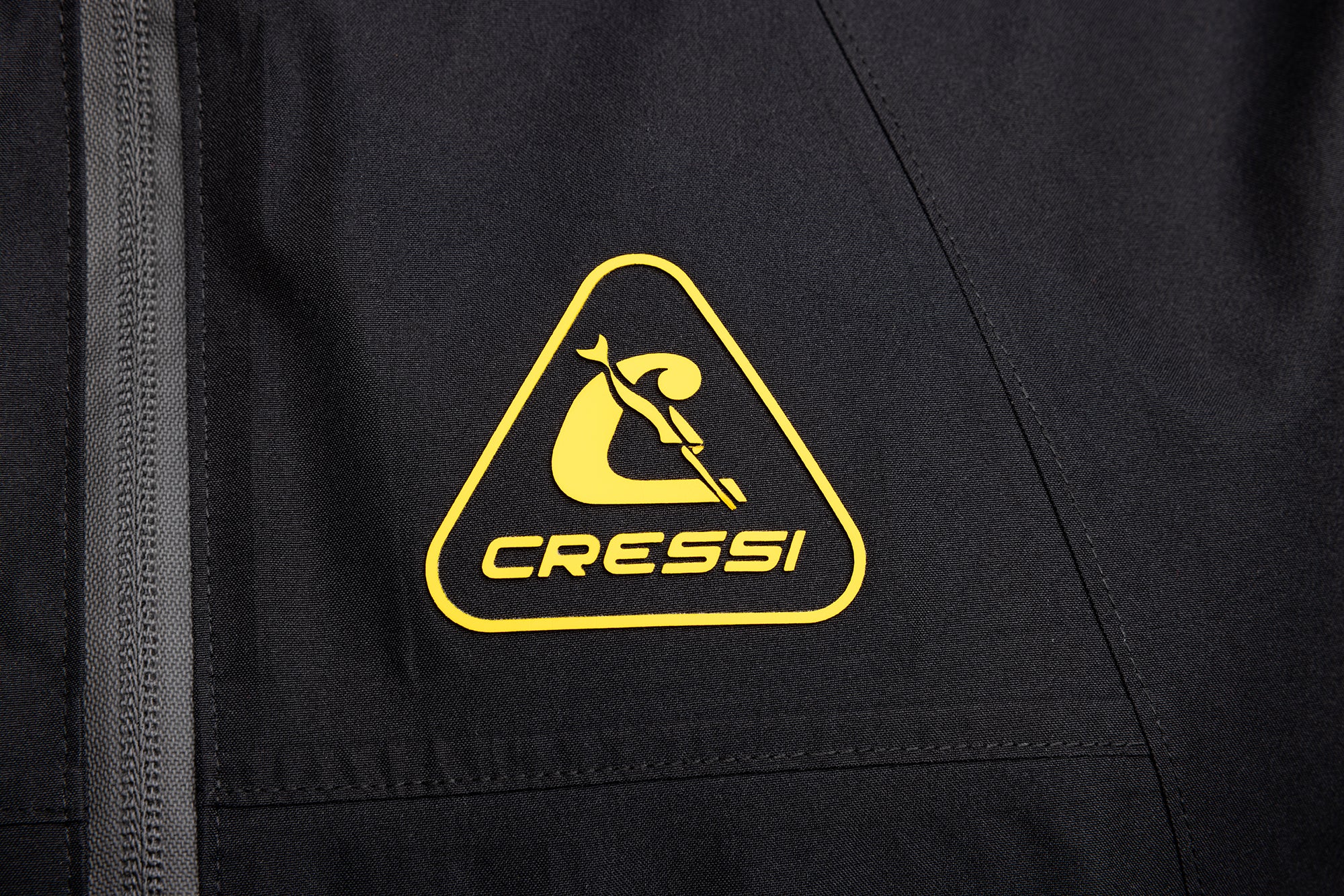 Cressi Cressi 1946 Hardshell Jacket - VA945901 - Cressi 1946 Hardshell Jacket - Black / Yellow / XS - Scuba Diving | Spearfishing | Freediving | Swimming | Snorkeling | Beach | Watersports