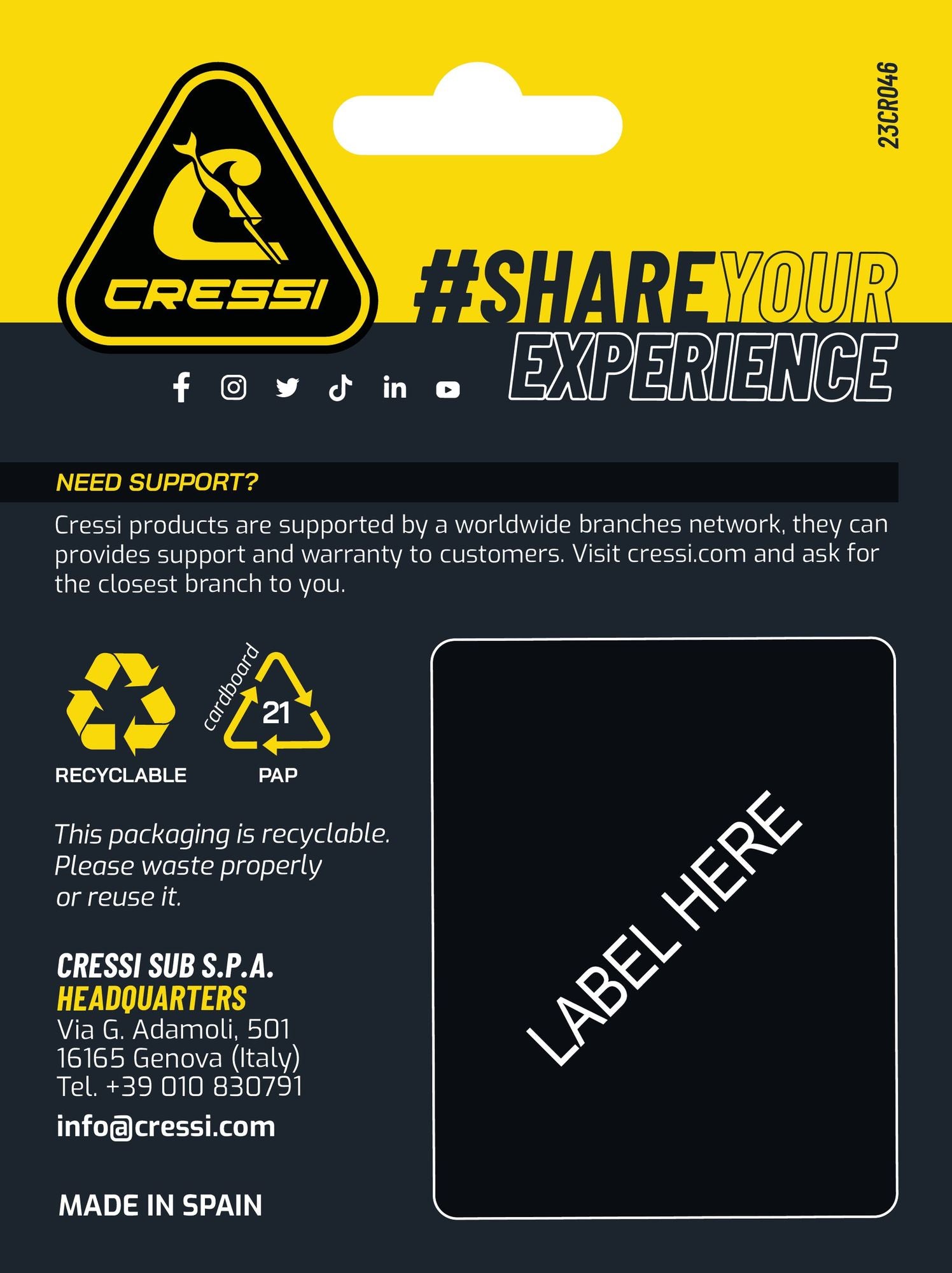 Cressi Lens Cleaning Cloth - DF200300 - Lens Cleaning Cloth - Grey / 1 pc - Scuba Diving | Spearfishing | Freediving | Swimming | Snorkeling