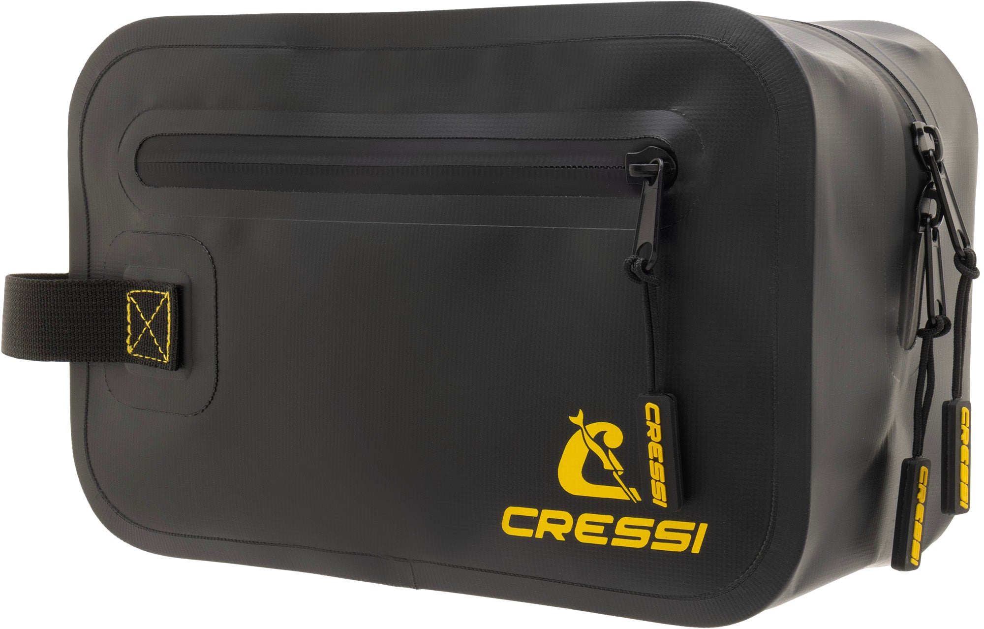Cressi Lyos Dry Pouch - XUB992050 - Lyos Dry Pouch - Black / Yellow - Scuba Diving | Spearfishing | Freediving | Swimming | Snorkeling | Beach | Watersports