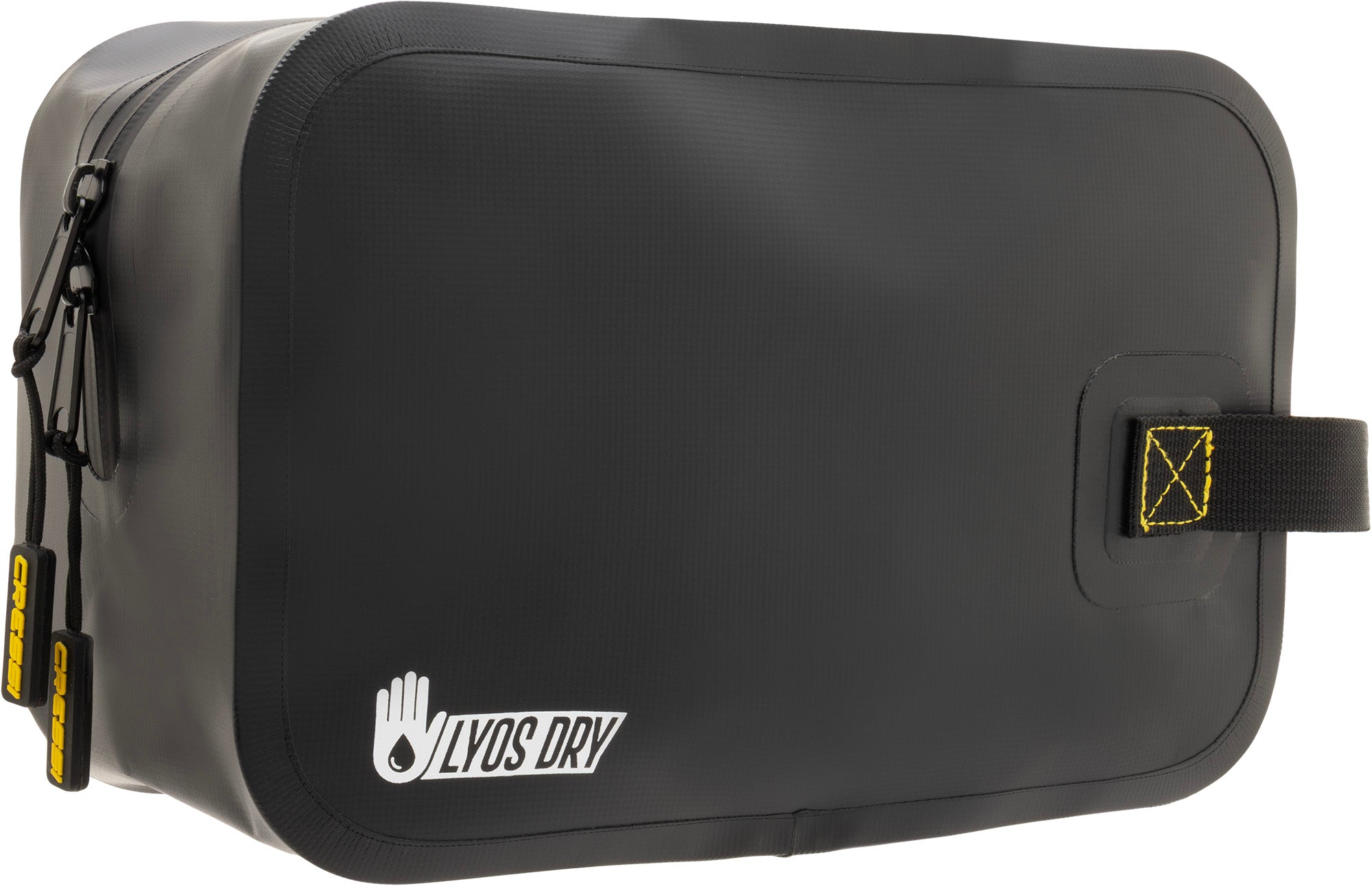 Cressi Lyos Dry Pouch - XUB992050 - Lyos Dry Pouch - Black / Yellow - Scuba Diving | Spearfishing | Freediving | Swimming | Snorkeling | Beach | Watersports