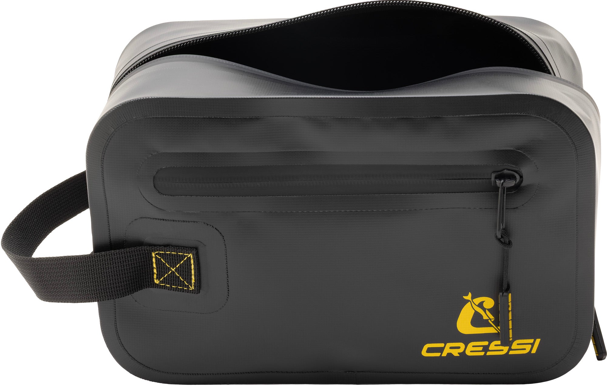 Cressi Lyos Dry Pouch - XUB992050 - Lyos Dry Pouch - Black / Yellow - Scuba Diving | Spearfishing | Freediving | Swimming | Snorkeling | Beach | Watersports