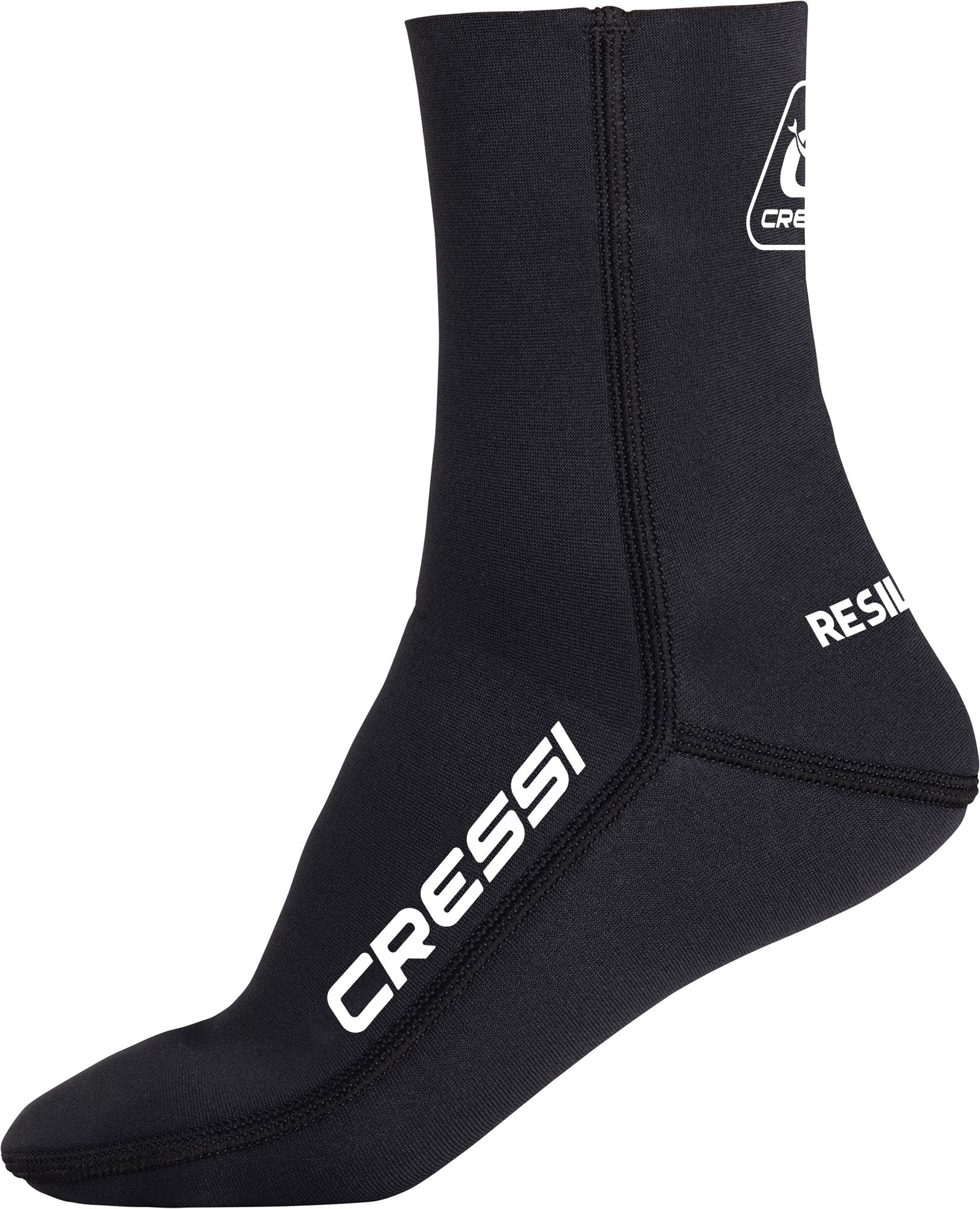 Cressi Resilient Neoprene Socks - XLX433410 - Resilient Neoprene Socks - Black / XS / 3 mm - Scuba Diving | Spearfishing | Freediving | Snorkeling | Watersports