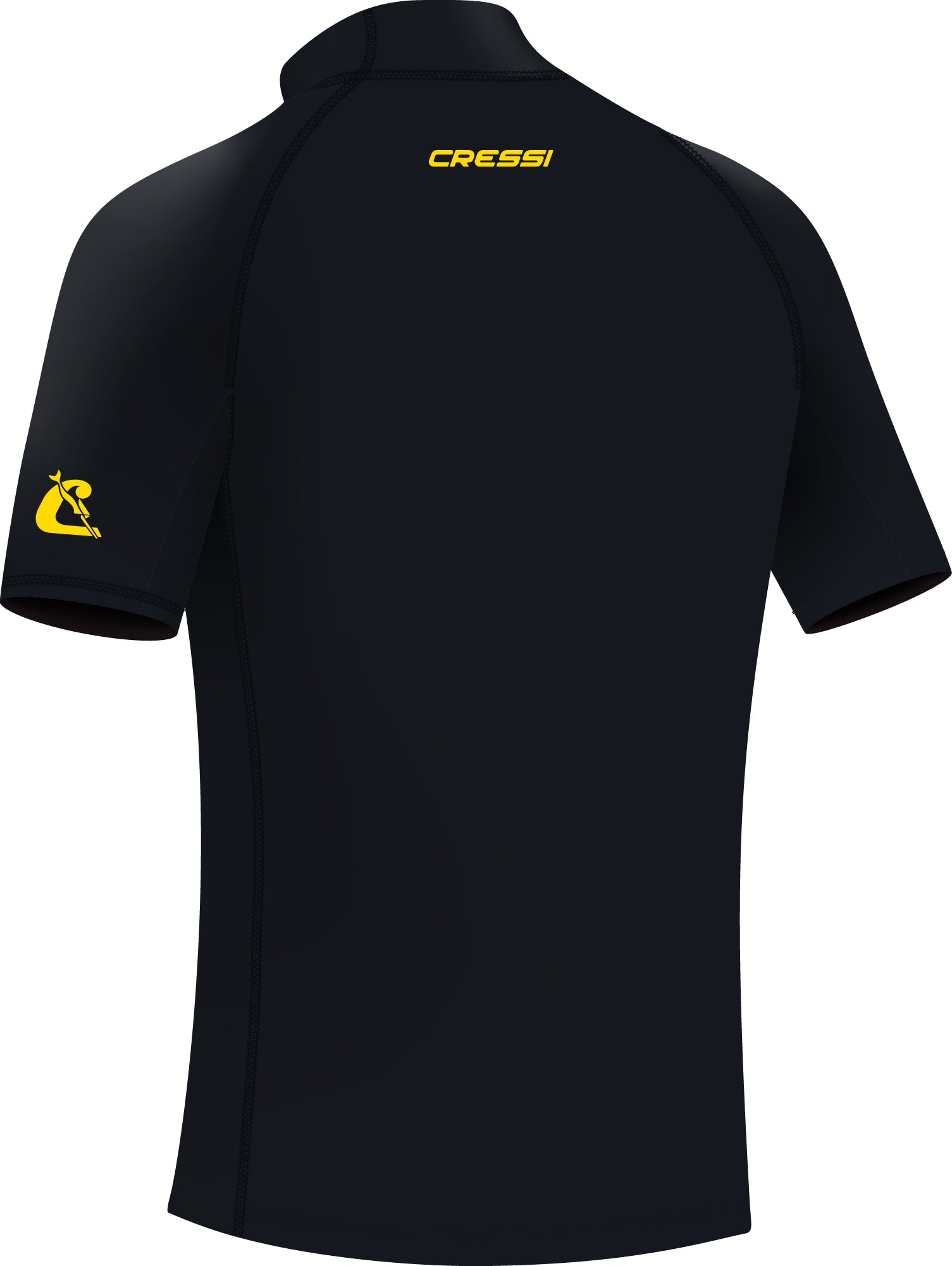 Cressi Sentinel Rashguard Shirt Man - NH000302 - Sentinel Rashguard Shirt Man - Black / Yellow / S - Snorkeling | Beach | Watersports