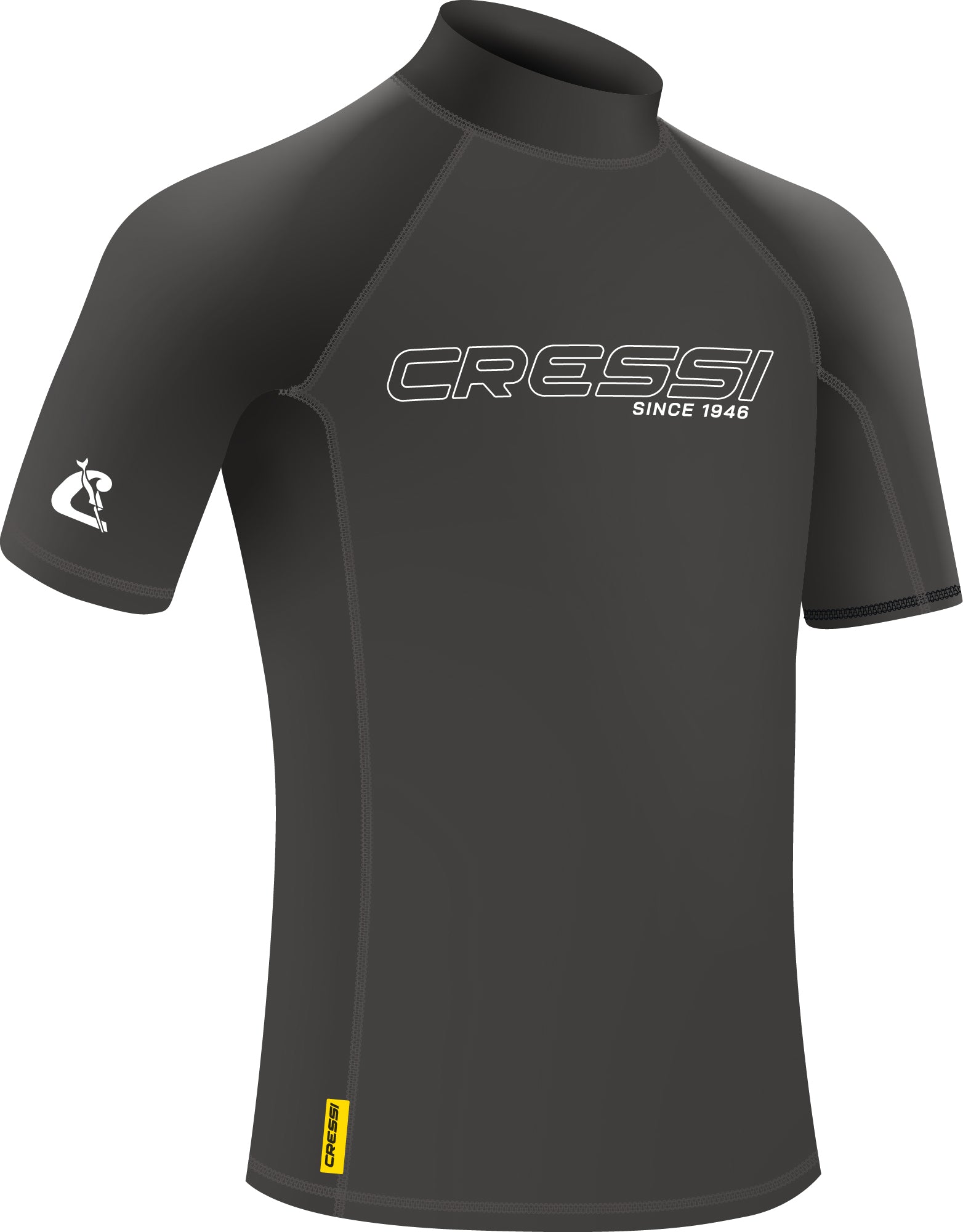 Cressi Sentinel Rashguard Shirt Man - NH000322 - Sentinel Rashguard Shirt Man - Grey / White / S - Snorkeling | Beach | Watersports