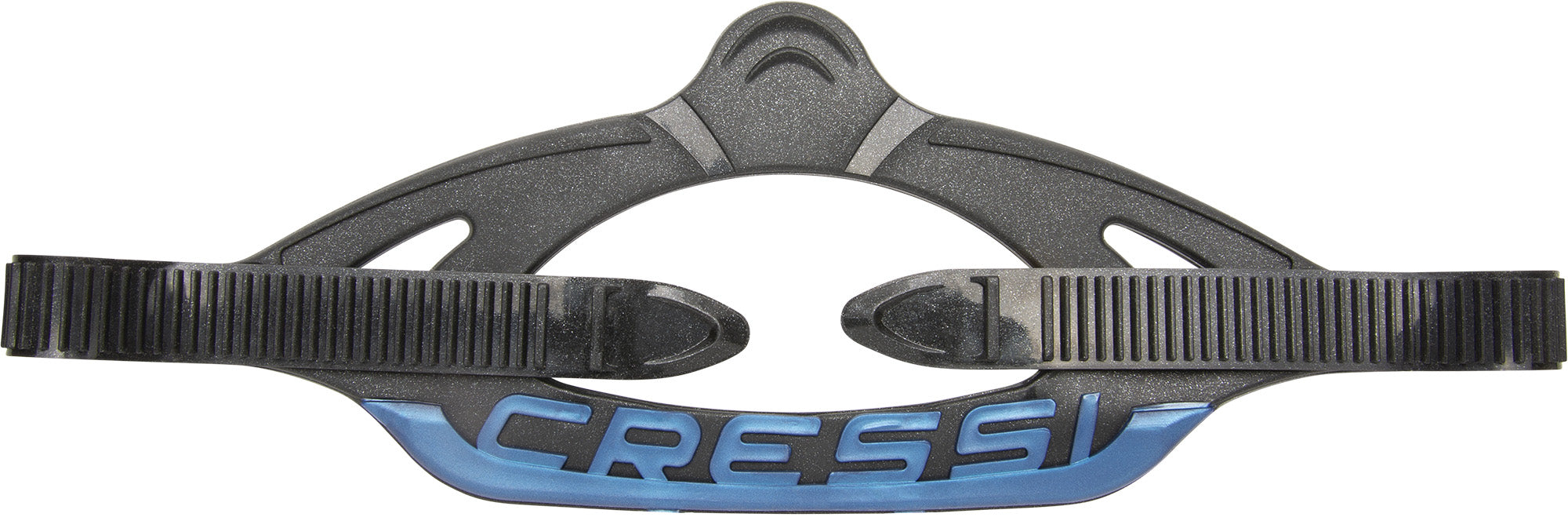 Cressi Professional Mask strap - DZ223502 - Professional Mask strap - Black / Blue Metal - Scuba Diving | Spearfishing | Freediving | Snorkeling