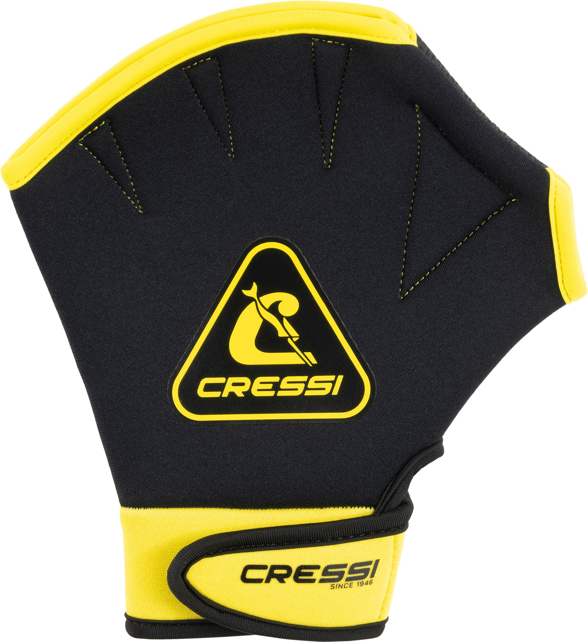 Cressi Aqua Boost Swim Gloves - DF201512 - Aqua Boost Swim Gloves - Black / Yellow / S - Swimming