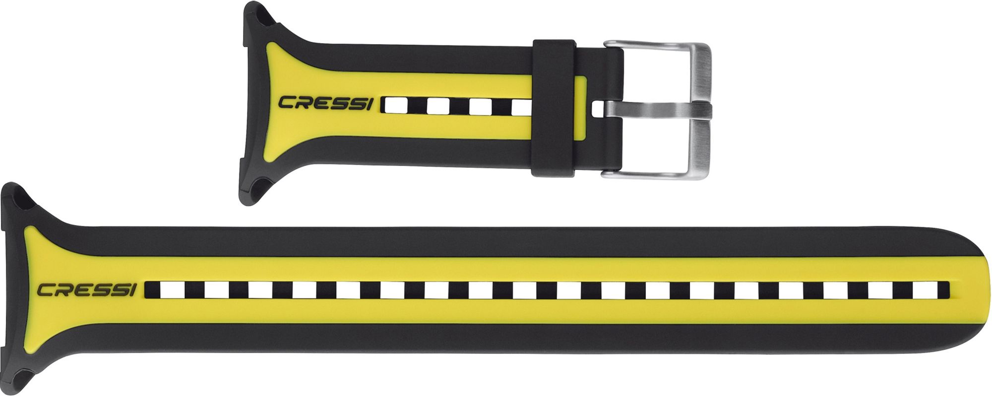 Cressi Computer Watchband - KZ770051 - Computer Watchband - Black / Yellow / Black - Scuba Diving | Spearfishing | Freediving