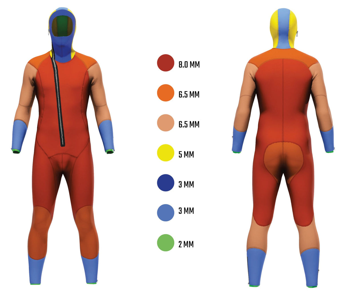 Facile Man One-Piece Wetsuit 8 mm