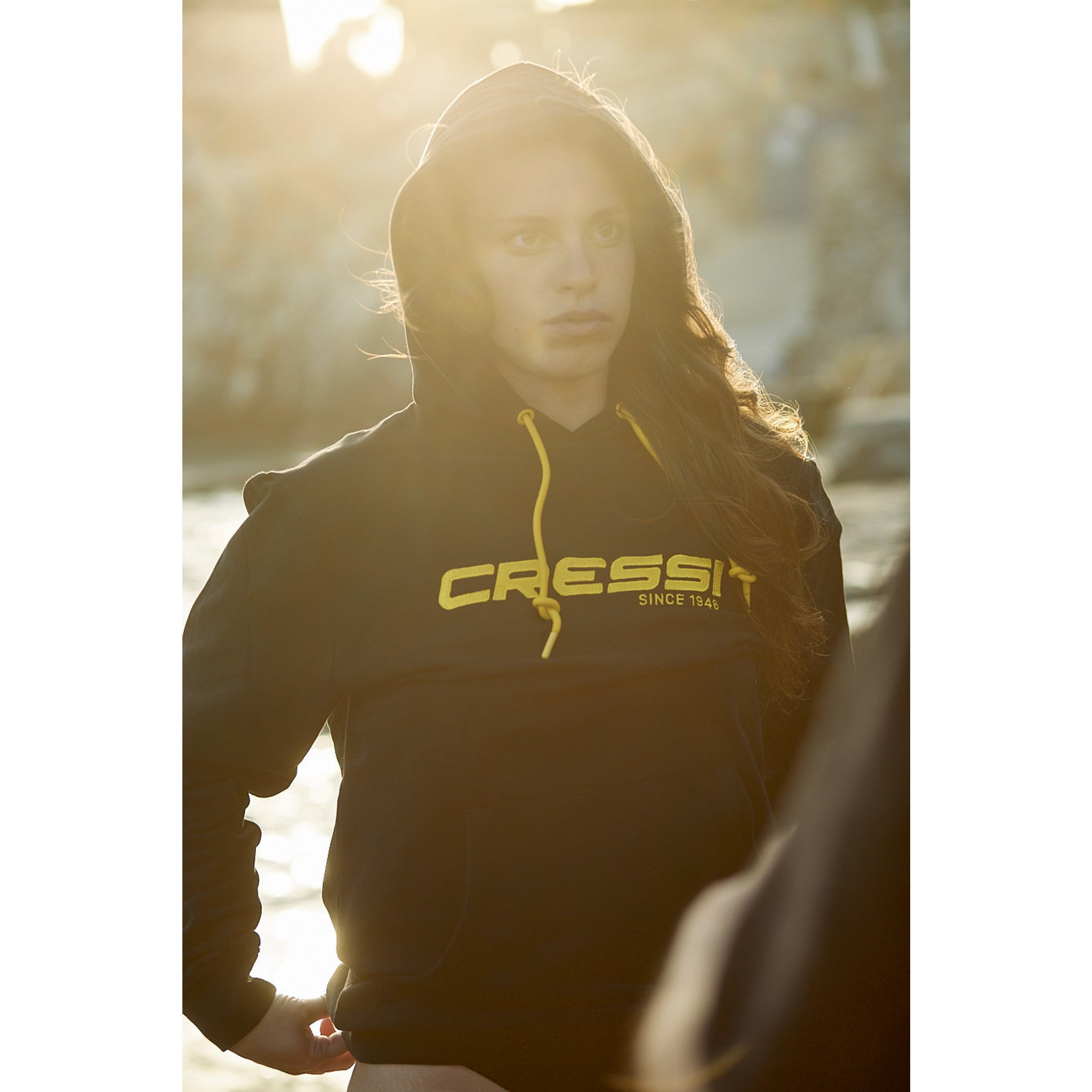 Cressi Cressi 1946 Hoodie - VA945601 - Cressi 1946 Hoodie - Black / Yellow / XS - Scuba Diving | Spearfishing | Freediving | Swimming | Snorkeling | Beach | Watersports