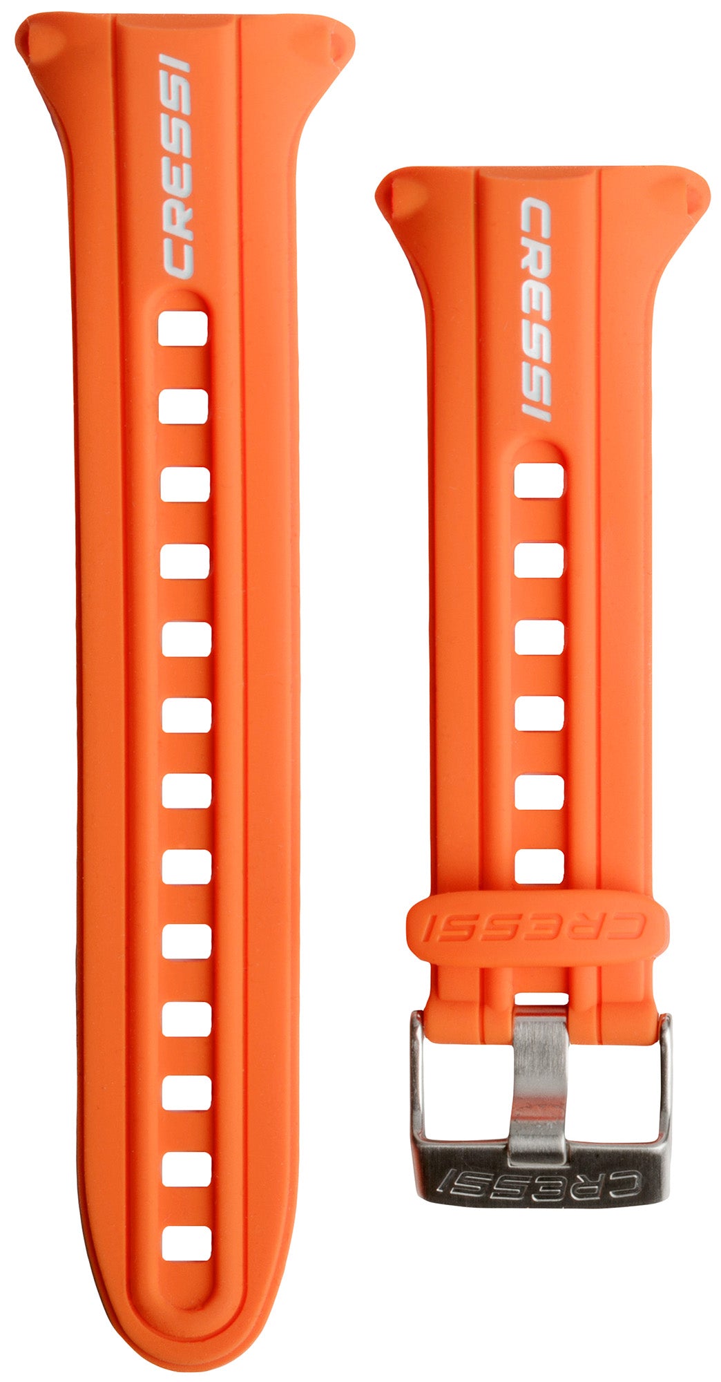 Cressi Computer Watches Silicone Watchband - KZ842085 - Computer Watches Silicone Watchband - Orange / Orange / White - Scuba Diving | Spearfishing | Freediving