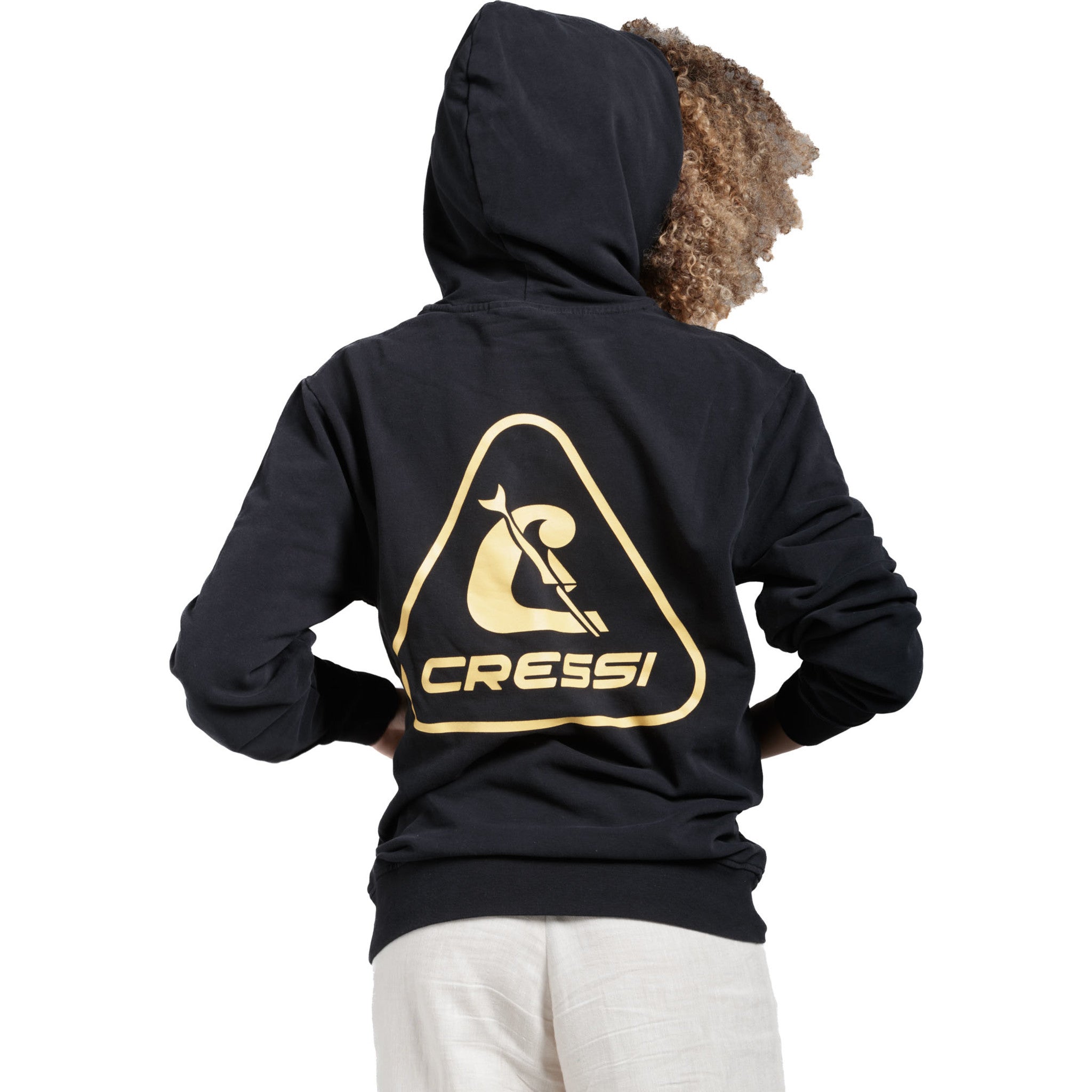 Cressi Cressi 1946 Hoodie - VA945601 - Cressi 1946 Hoodie - Black / Yellow / XS - Scuba Diving | Spearfishing | Freediving | Swimming | Snorkeling | Beach | Watersports
