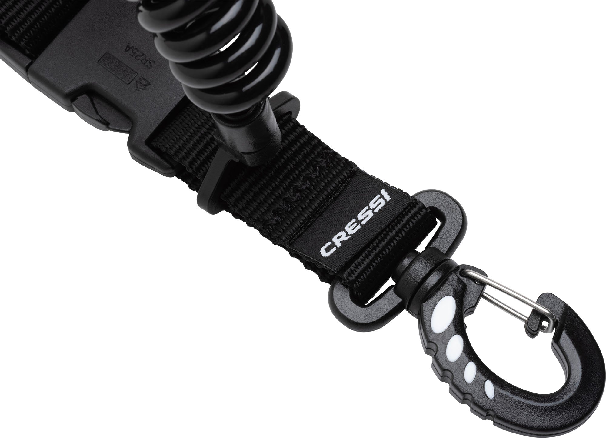 Cressi Spiral Laynyard With Ring - JA800000 - Spiral Laynyard With Ring - Metal - Scuba Diving