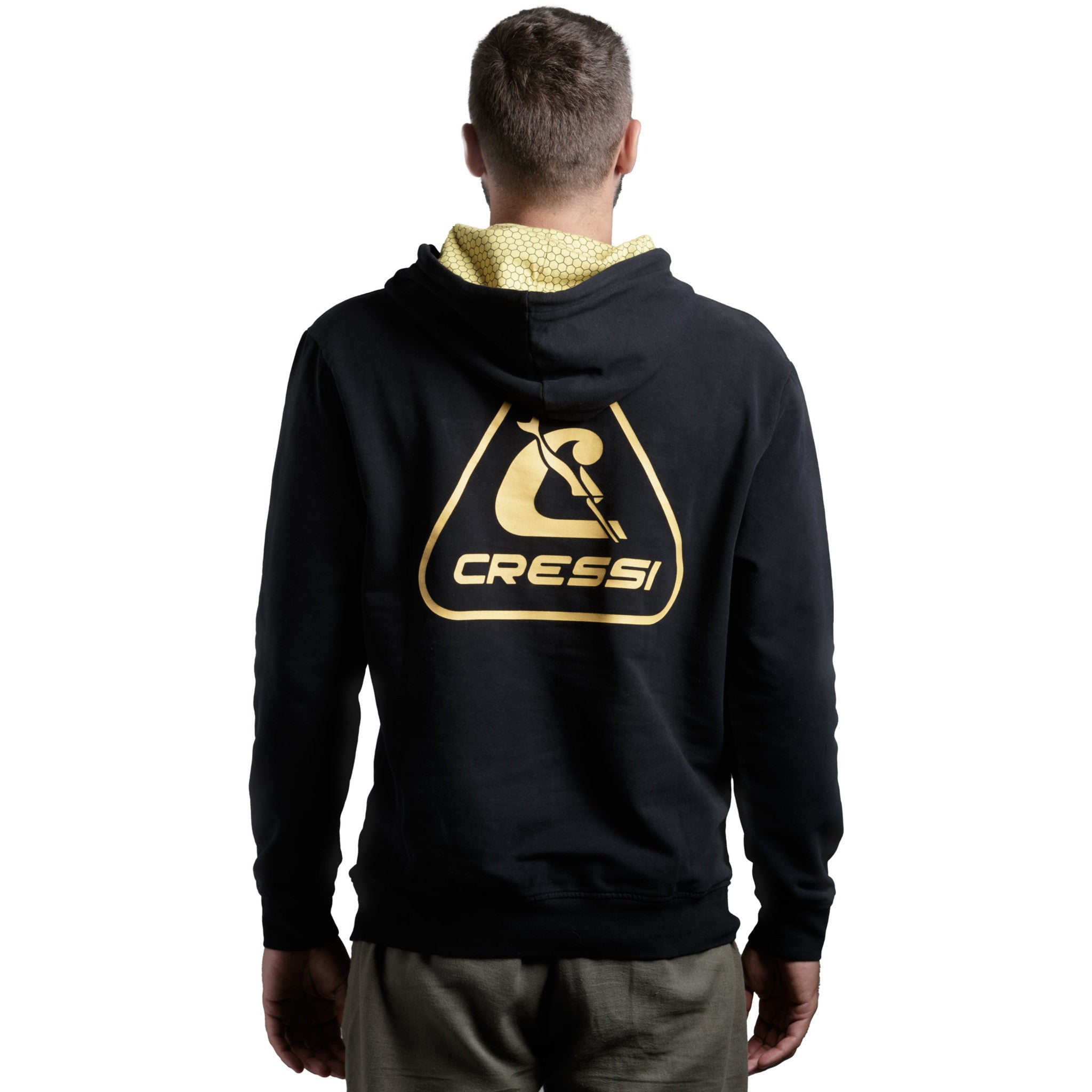 Cressi Cressi 1946 Hoodie - VA945601 - Cressi 1946 Hoodie - Black / Yellow / XS - Scuba Diving | Spearfishing | Freediving | Swimming | Snorkeling | Beach | Watersports