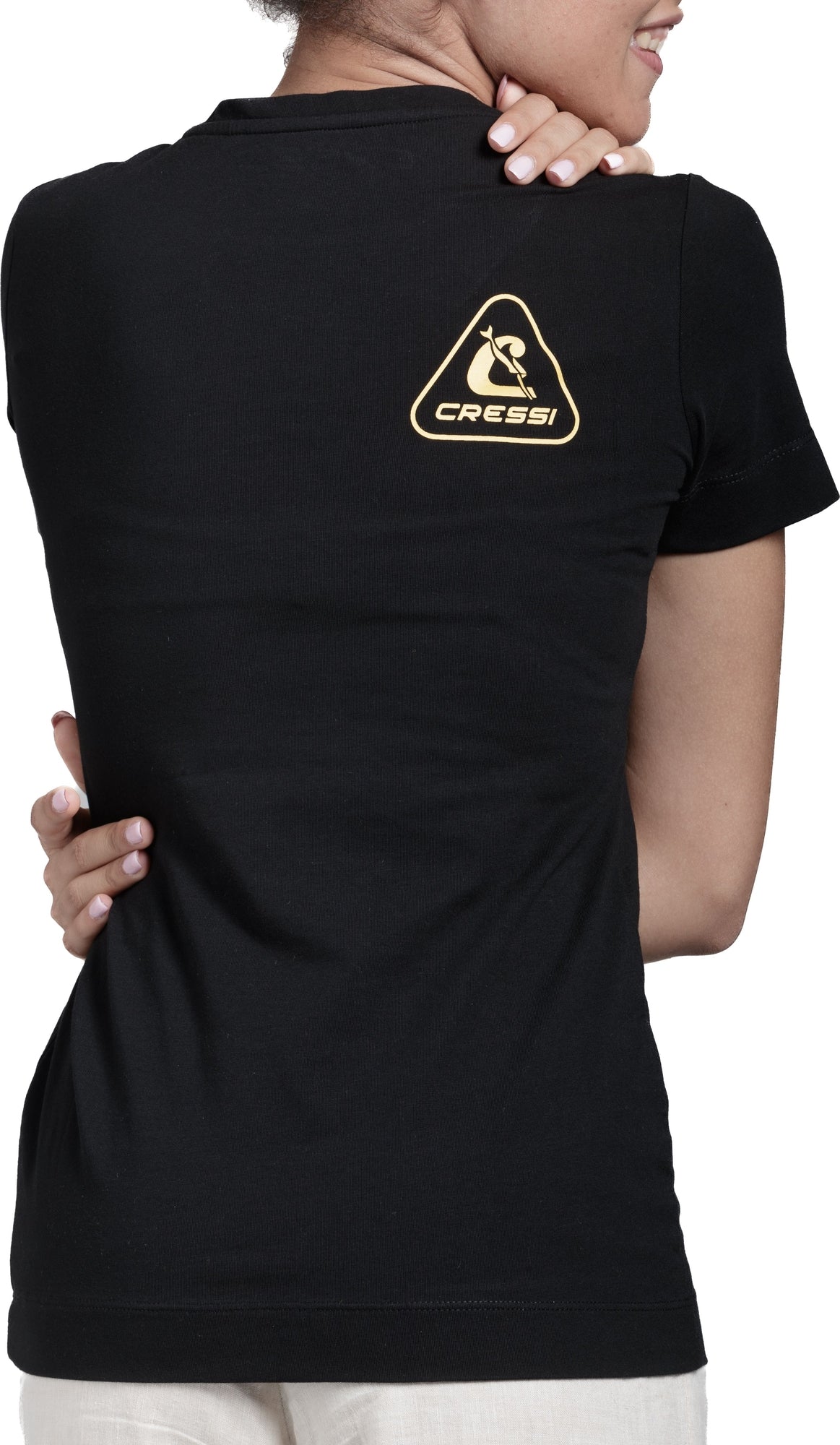 Cressi Cressi 1946 T-Shirt Lady - VA944211 - Cressi 1946 T-Shirt Lady - Yellow / Black / XS - Scuba Diving | Spearfishing | Freediving | Swimming | Snorkeling | Beach | Watersports