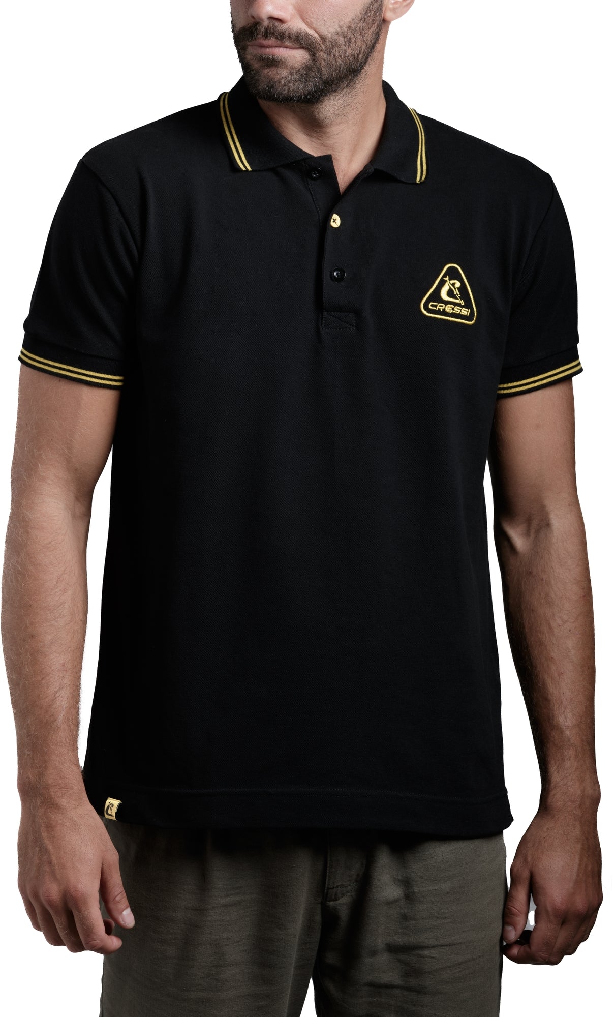 Cressi Cressi 1946 Polo Man - VA944552 - Cressi 1946 Polo Man - Black / Yellow / S - Scuba Diving | Spearfishing | Freediving | Swimming | Snorkeling | Beach | Watersports