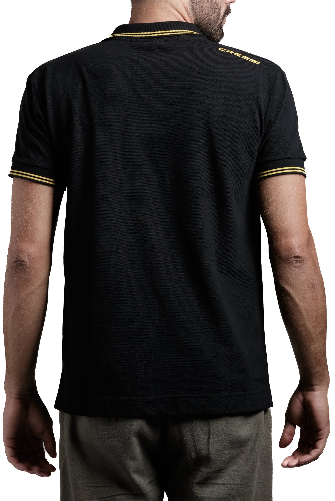 Cressi Cressi 1946 Polo Man - VA944552 - Cressi 1946 Polo Man - Black / Yellow / S - Scuba Diving | Spearfishing | Freediving | Swimming | Snorkeling | Beach | Watersports