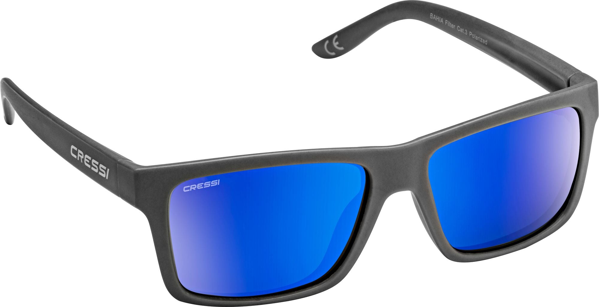 Cressi Bahia Floating Sunglasses - XDB100707 - Bahia Floating Sunglasses - Charcoal / Blue Mirrored lens - Beach | Watersports