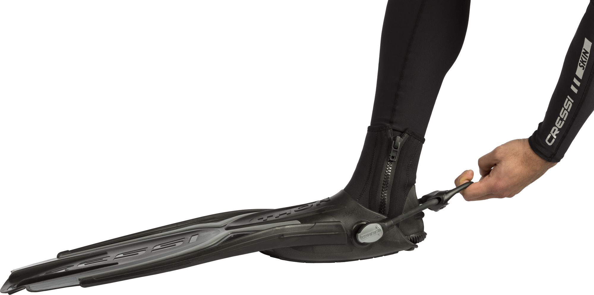 Cressi Thor Ebs Fins pinne immersion subacque pinn scarpett apert pal lung scuba diving long blade open heel fins adult