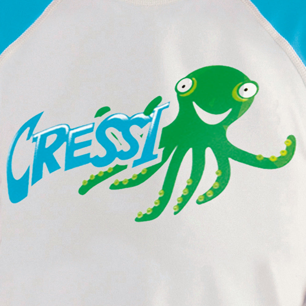 Cressi Octopus Rashguard Shirt Junior spiaggia protezion protettiv snorkeling & beach paddling protect rashguard long sleeve shirt junior