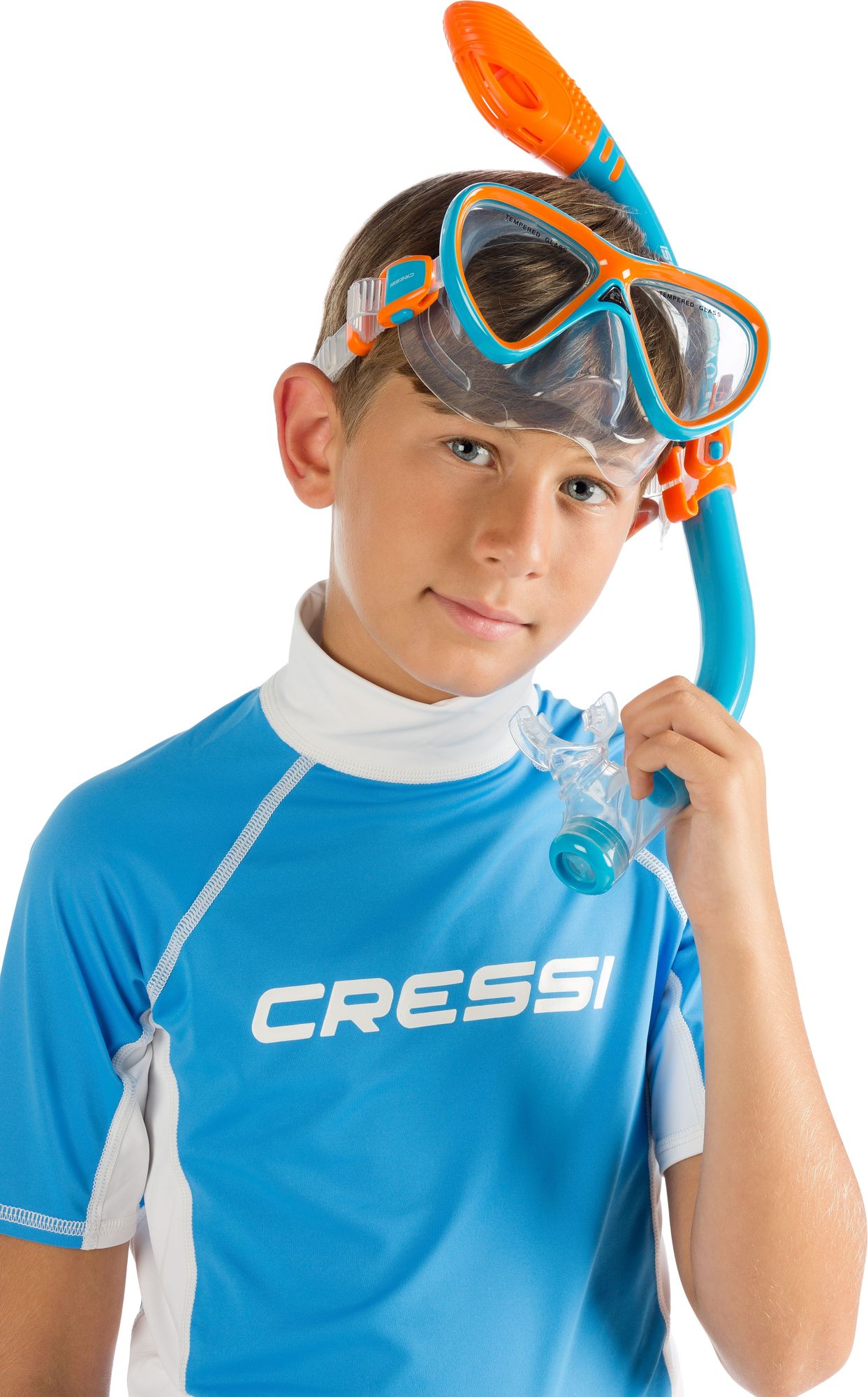 Cressi Rashguard Shirt Junior spiaggia protezion protettiv snorkeling & beach paddling protect rashguard short sleeve shirt junior