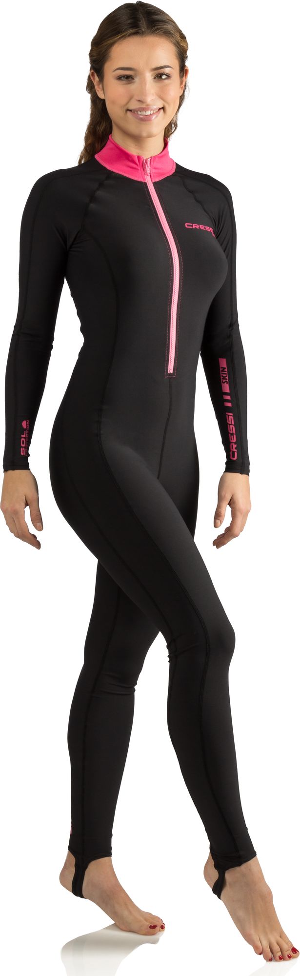 Cressi Skin Fullsuit Lady spiaggia immersion subacque apnea pesca protezion protettiv scuba diving spearfishing freediving snorkeling & beach protect rashguard undersuit fullsuit lady