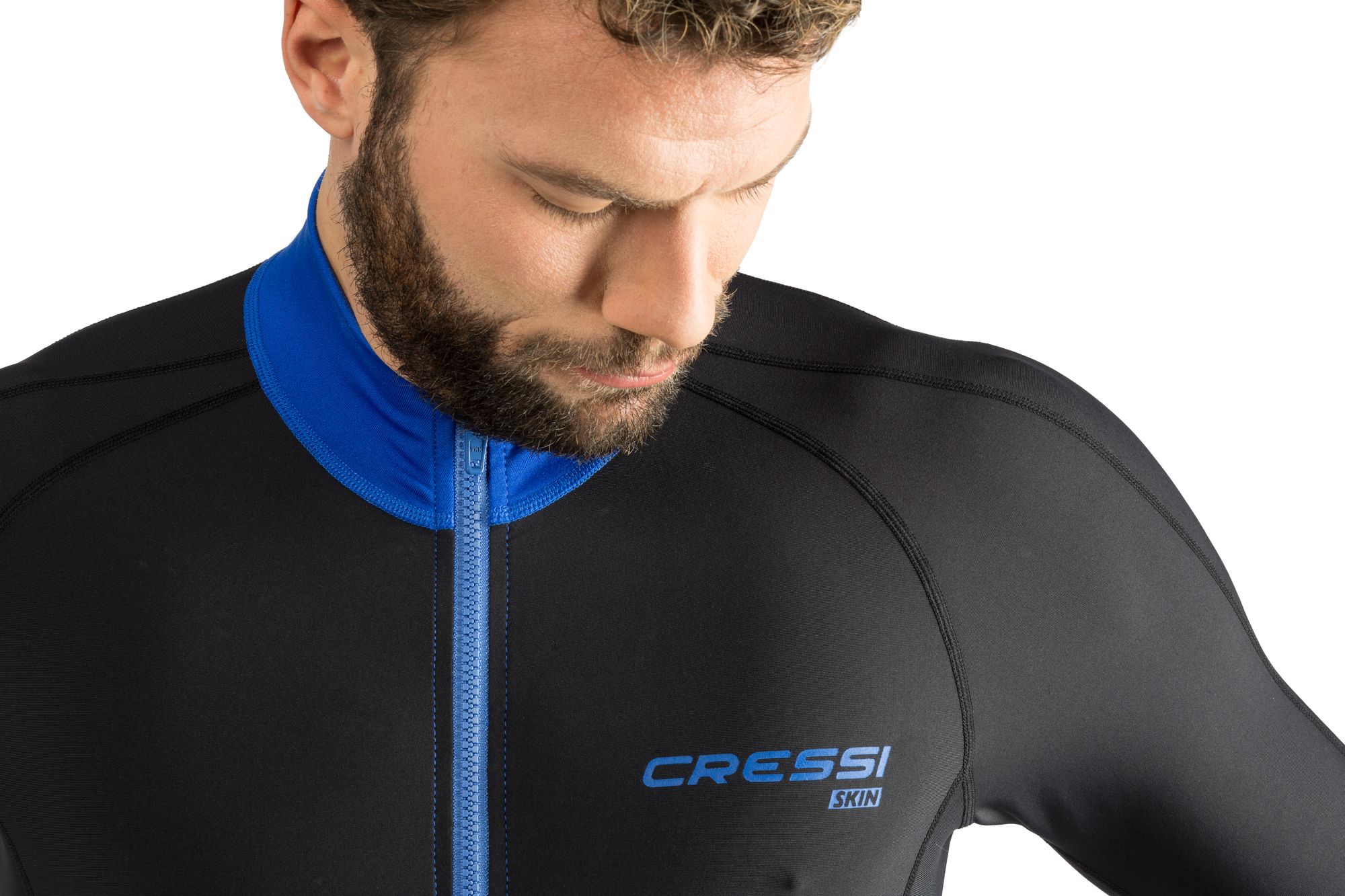 Cressi Skin Fullsuit Man spiaggia immersion subacque apnea pesca protezion protettiv scuba diving spearfishing freediving snorkeling & beach protect rashguard undersuit fullsuit man