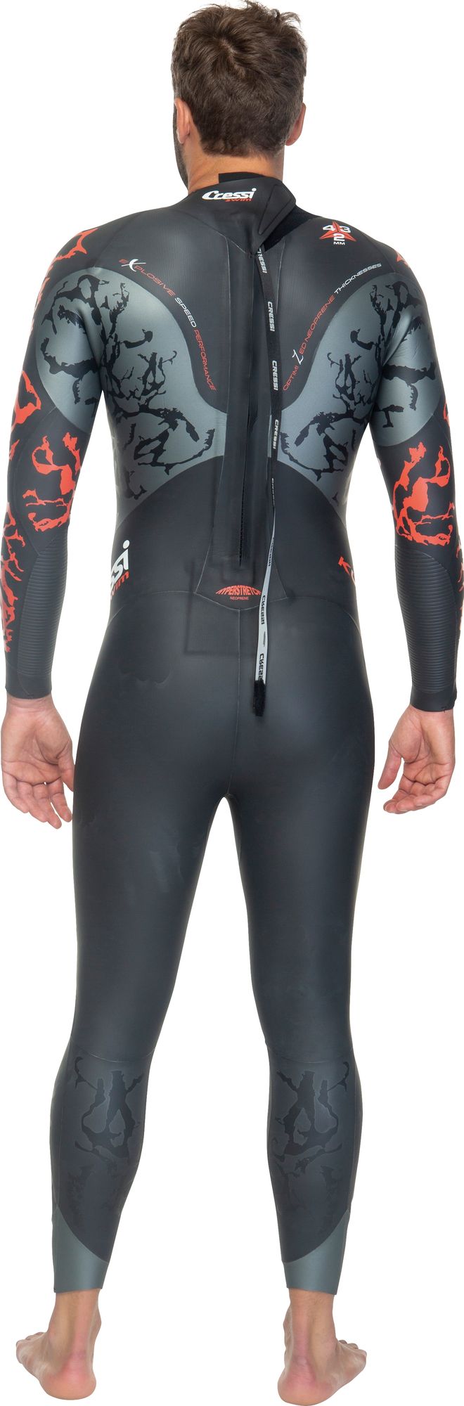 Cressi Kuwae Multi Thk Swimsuit Man muta da nuoto uomo nuoto muta mute umid mono pezz swimming neoprene wetsuit long sleeve monopiece man