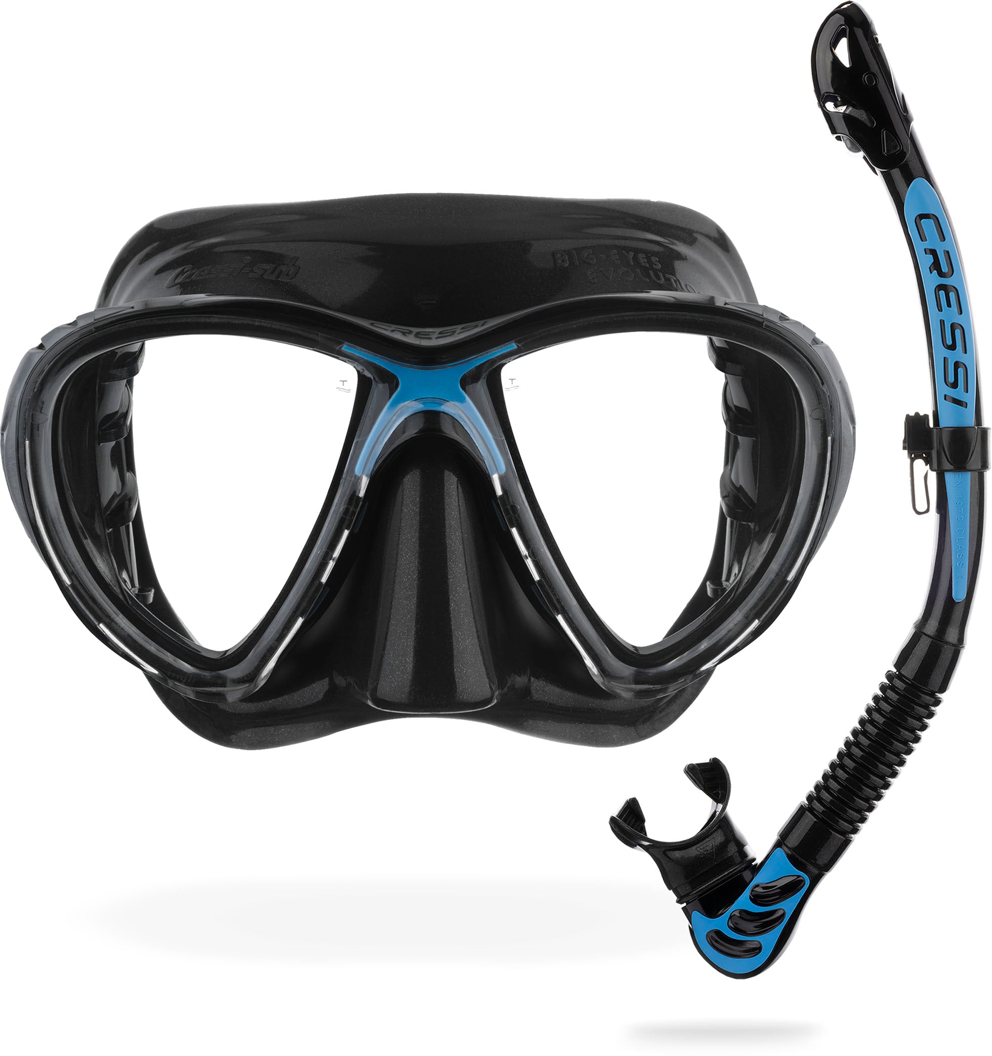Cressi Big Eyes Evolution + Alpha Ultra Dry Snorkeling Combo