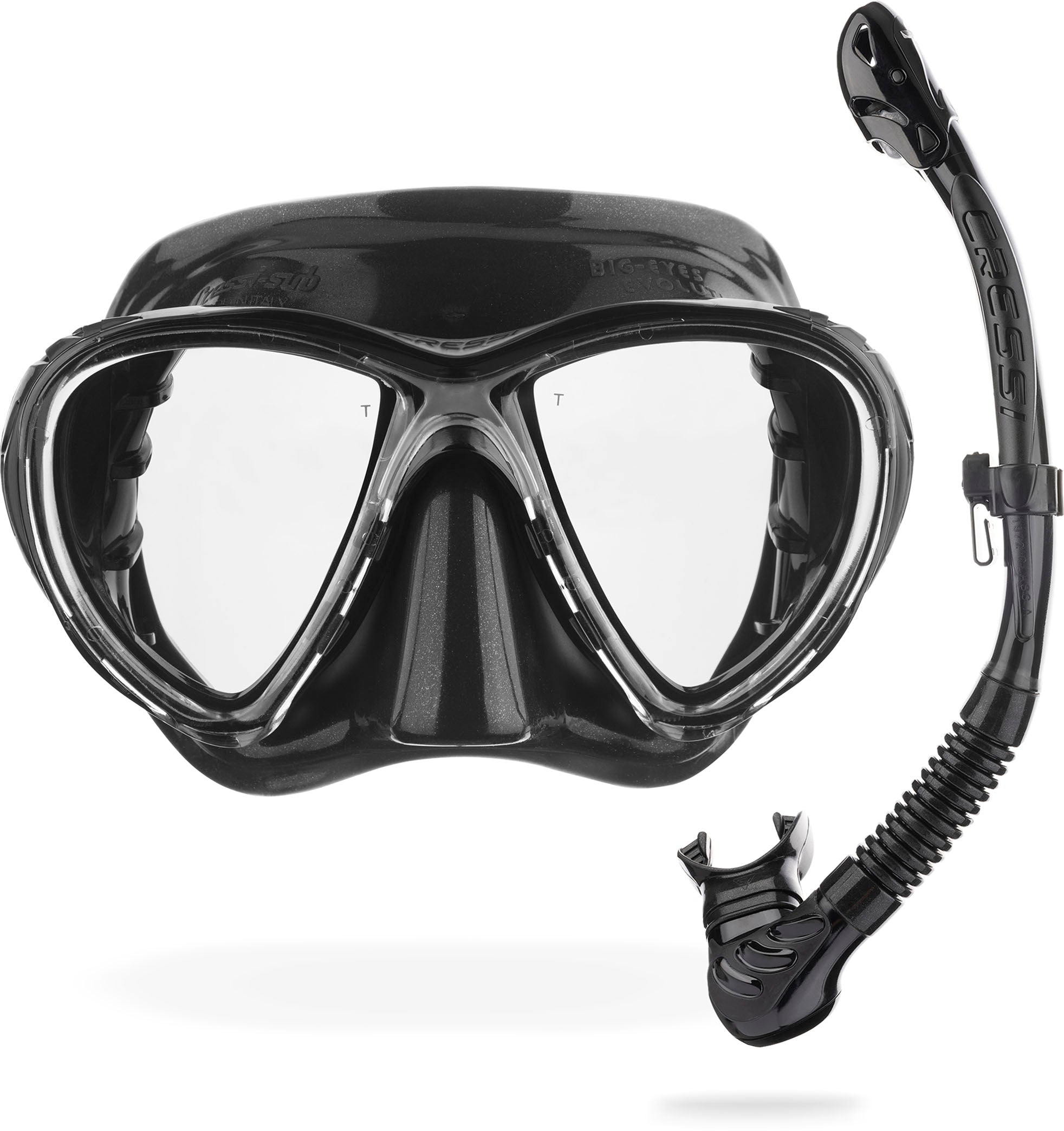 Cressi Big Eyes Evolution + Alpha Ultra Dry Snorkeling Combo