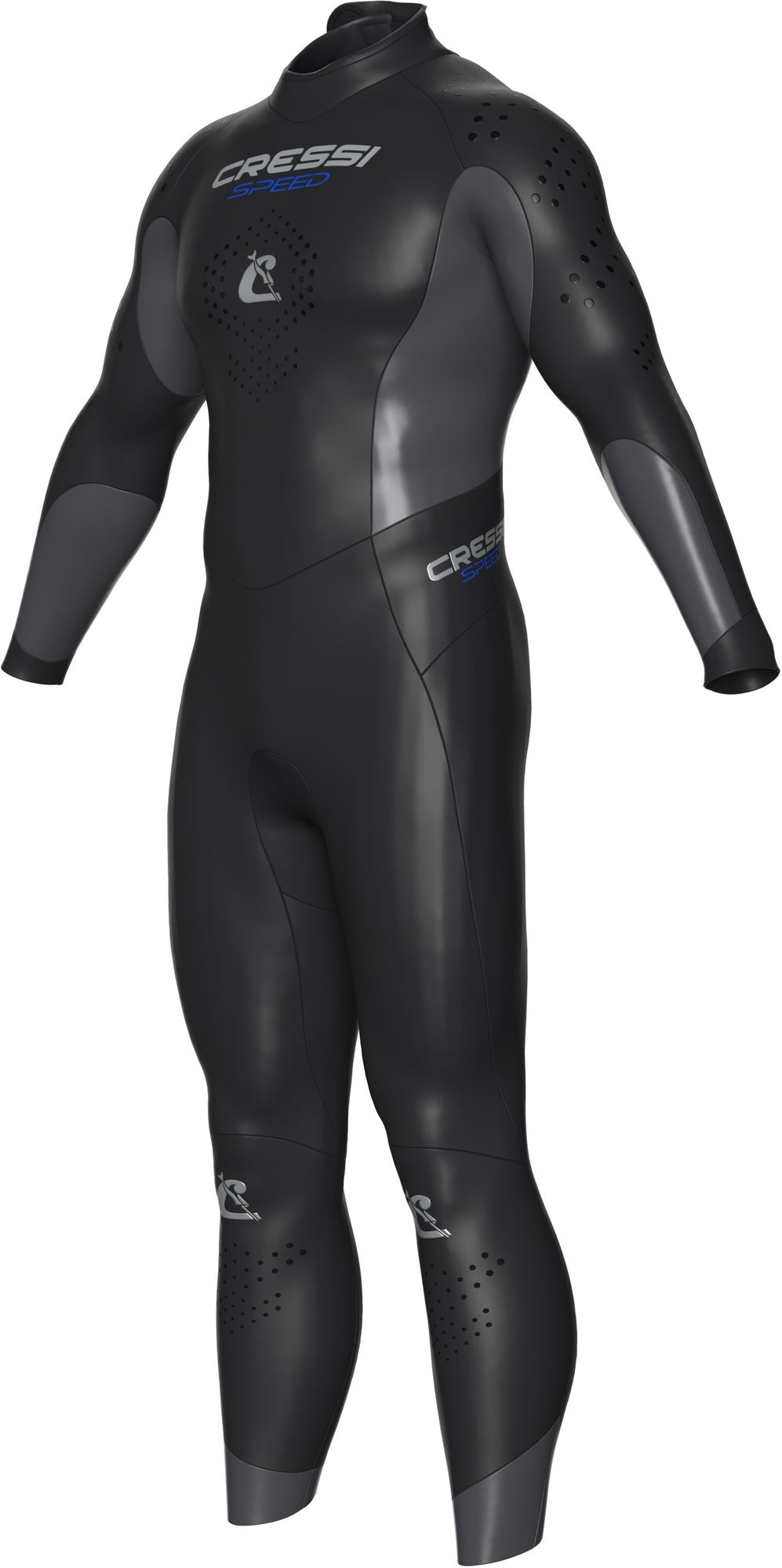 Cressi Speed 2 mm Wetsuit Man - LF452201 - Speed 2 mm Wetsuit Man - Black / Grey / XS - Freediving