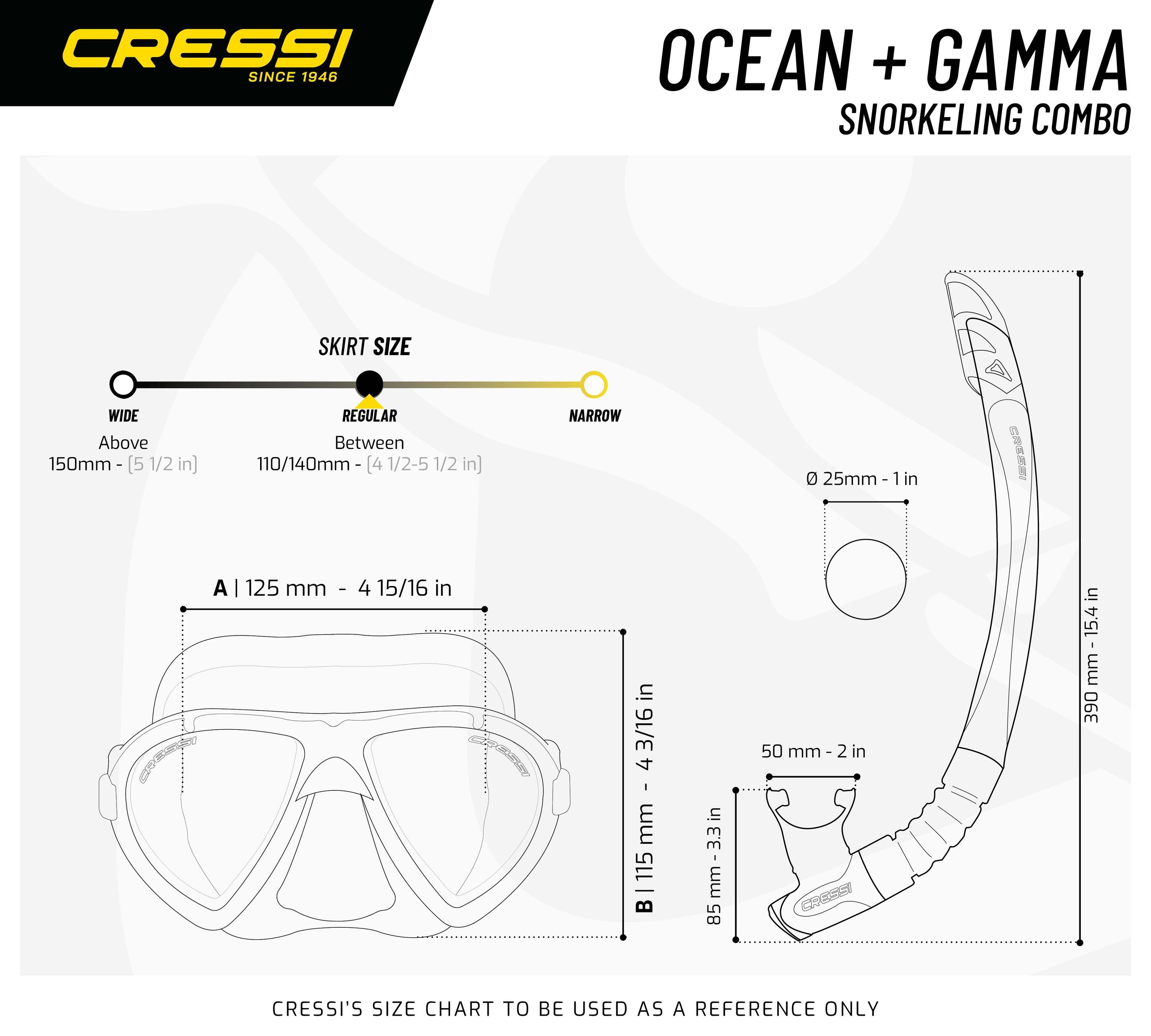 Cressi Ocean Maske Gamma Şnorkel Set