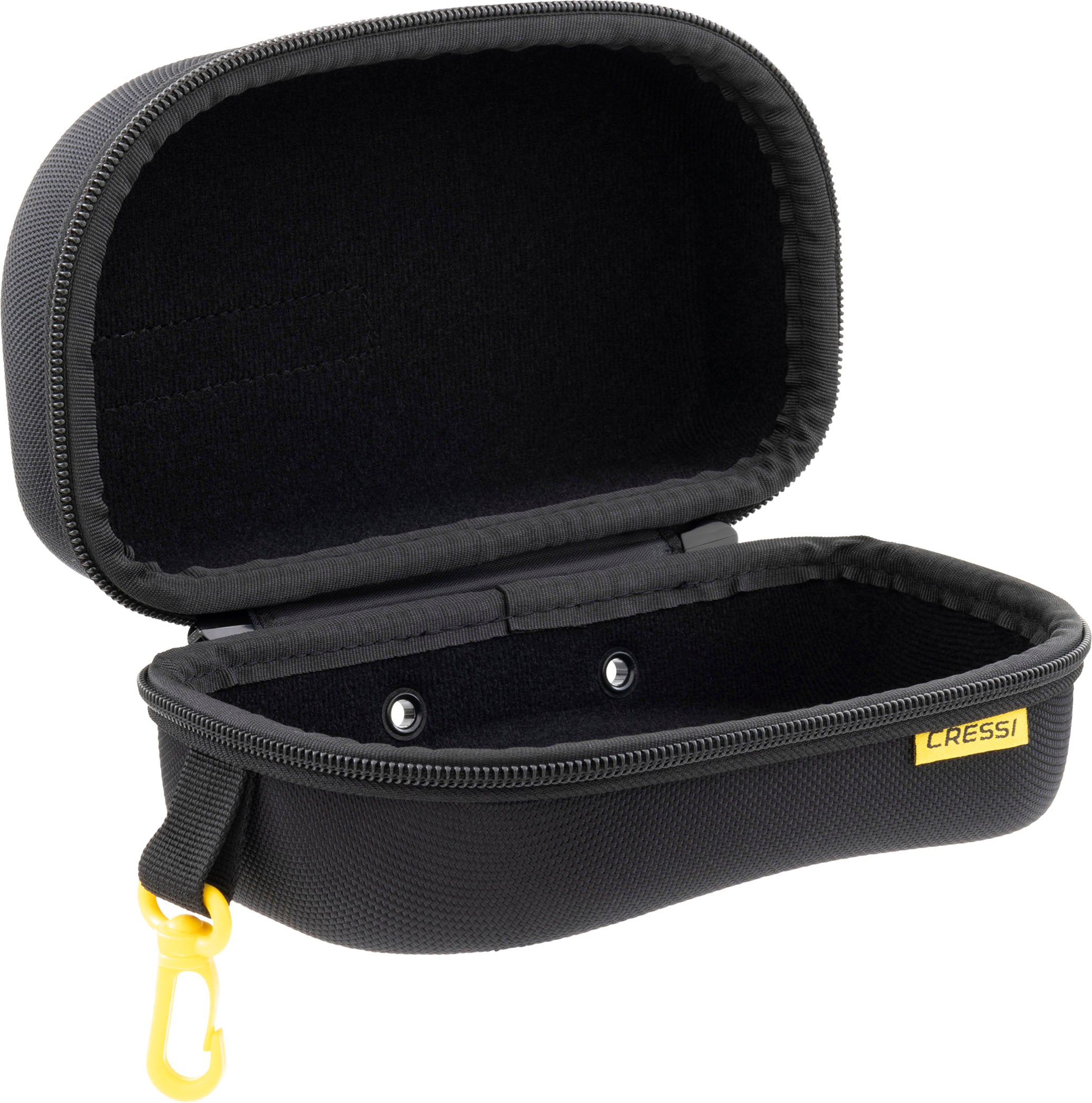 Cressi Elite Mask Case - DZ700100 - Elite Mask Case - Black / Yellow - Scuba Diving | Spearfishing | Freediving | Snorkeling