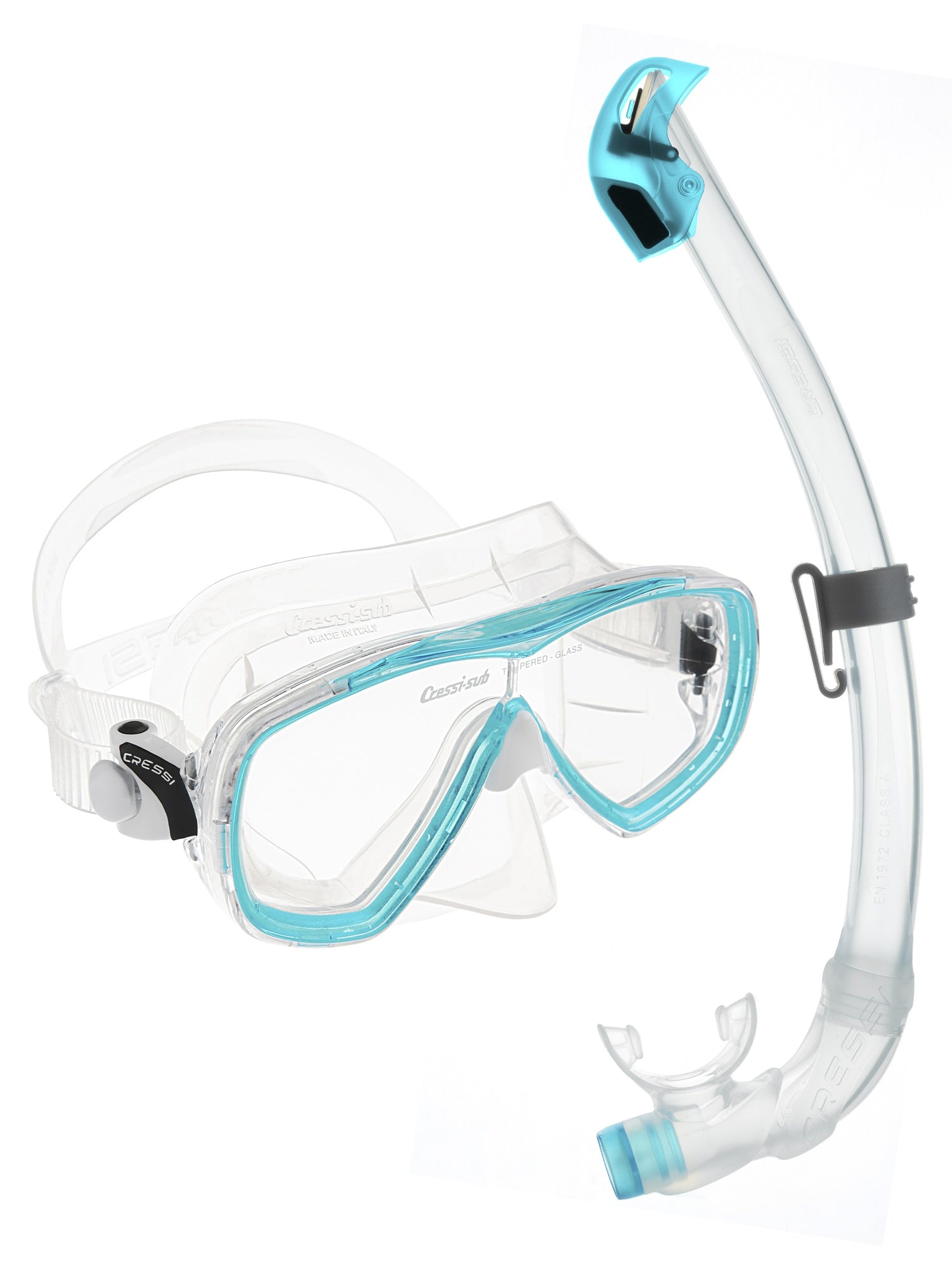 Masque Et Tuba Cressi Estrella Seal Dry - Pour Snorkeling Et Plongée, Vision Large, Système Anti-eau - 11