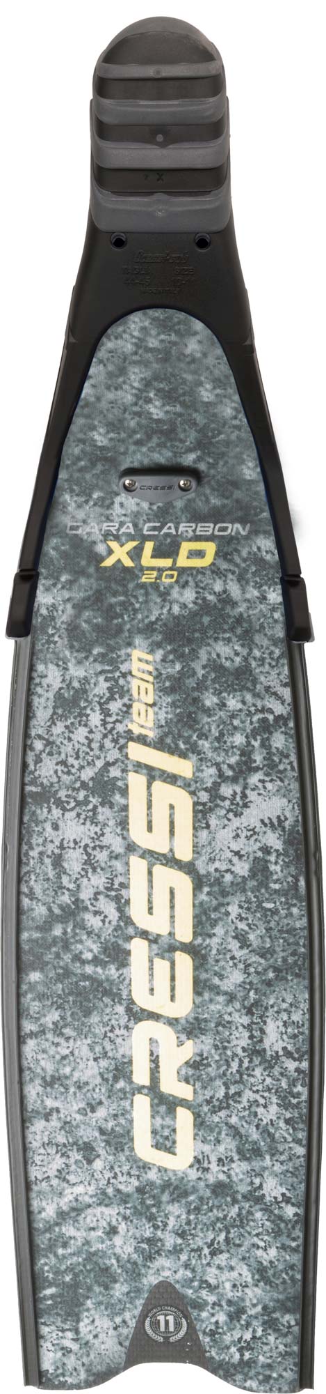 Cressi Gara Modular Carbon Single Blade Fin - Green Camo, Medium Stiffness