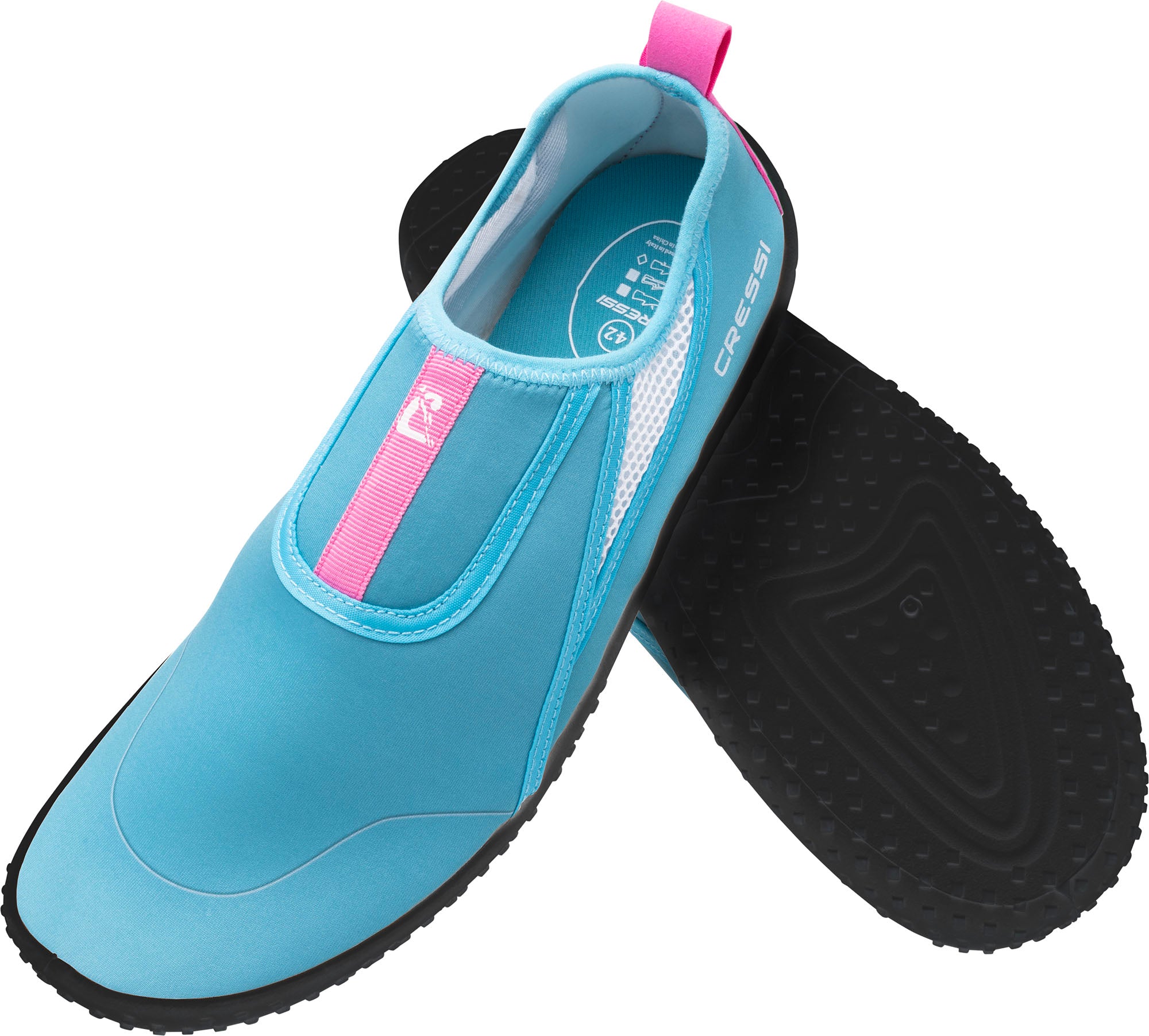Cressi Kiwi Aqua Shoes - XVC010536 - Kiwi Aqua Shoes - Azure / Pink / White / 36 - Beach | Watersports