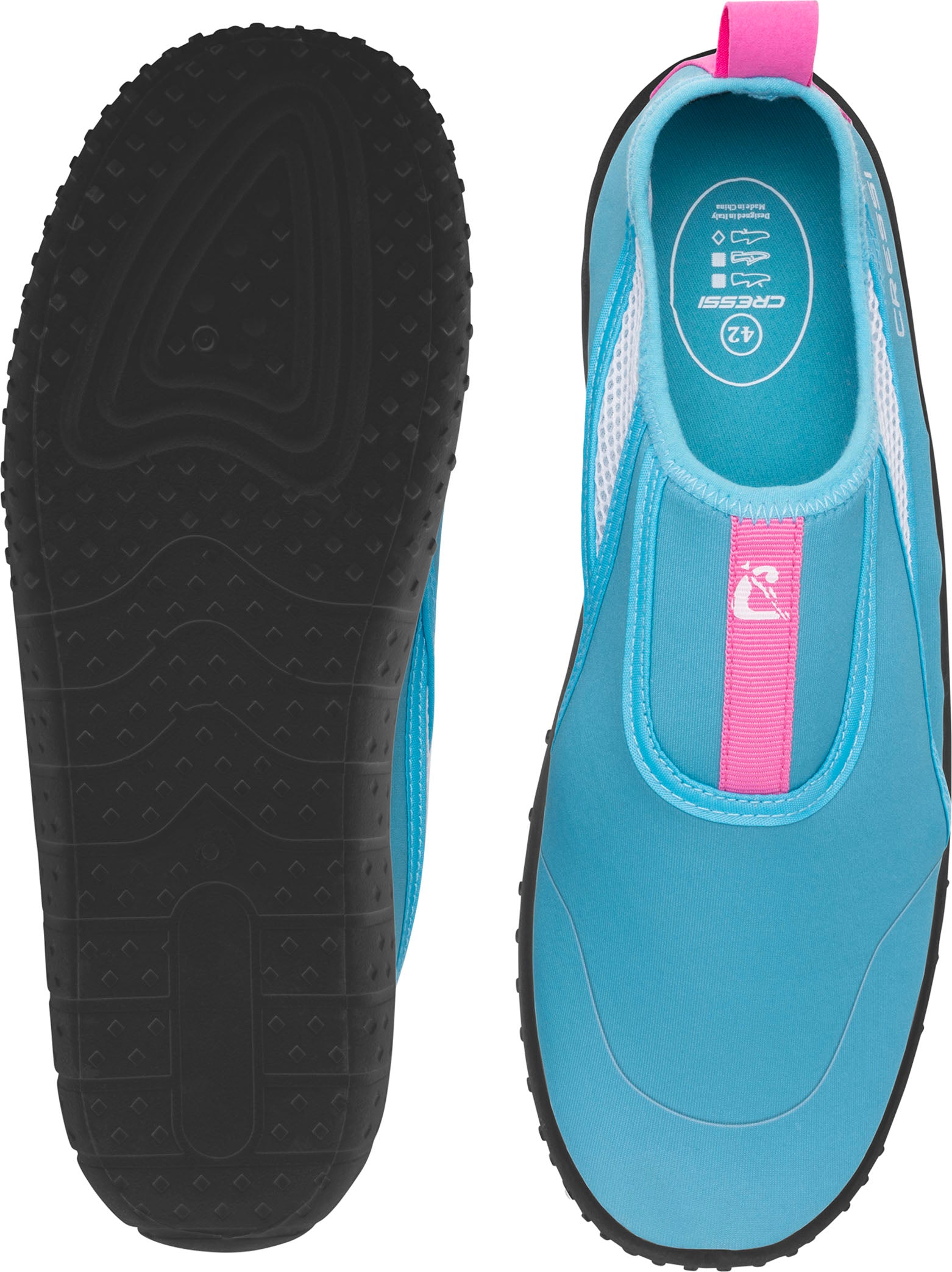Cressi Kiwi Aqua Shoes - XVC010536 - Kiwi Aqua Shoes - Azure / Pink / White / 36 - Beach | Watersports