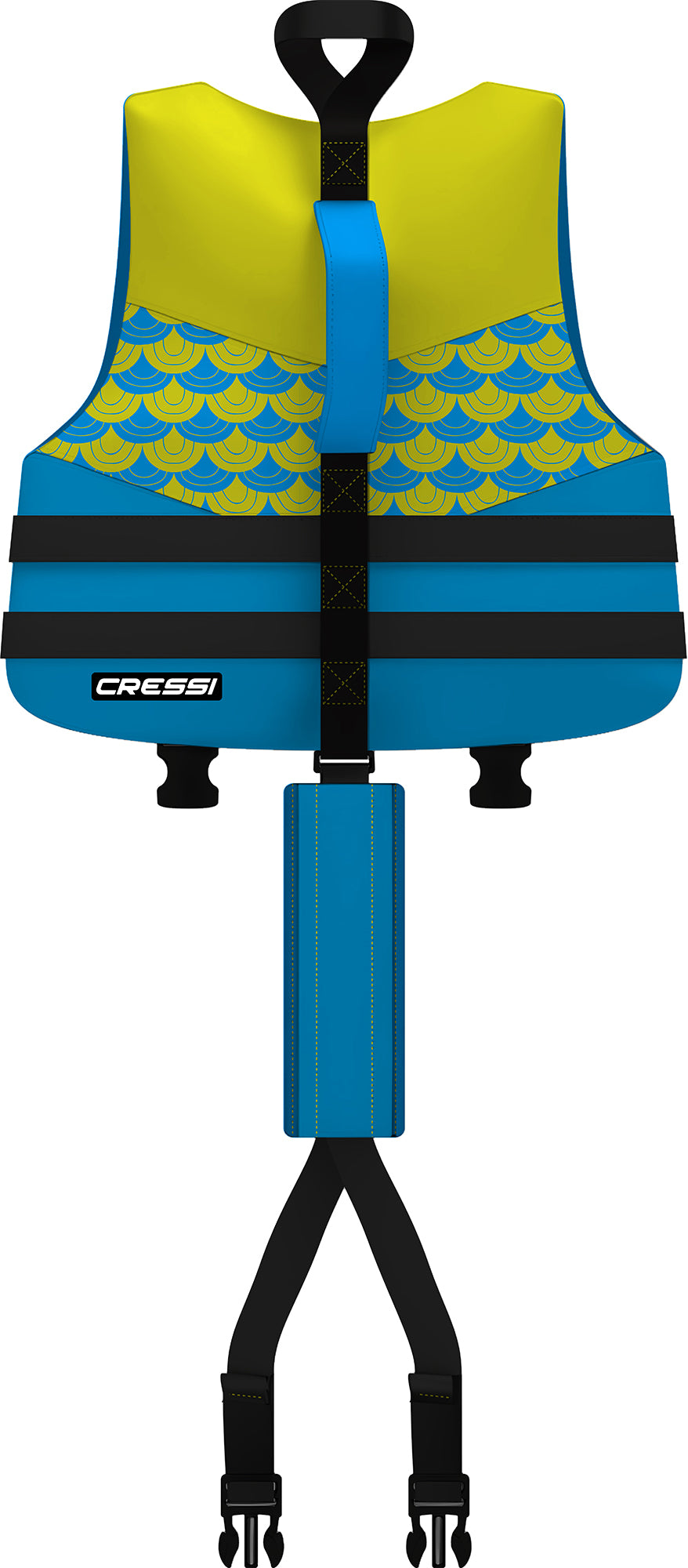 Cressi Froggy Swim Vest - XDG101210 - Froggy Swim Vest - Azure / Yellow / 2-3 Years - Swimming | Snorkeling