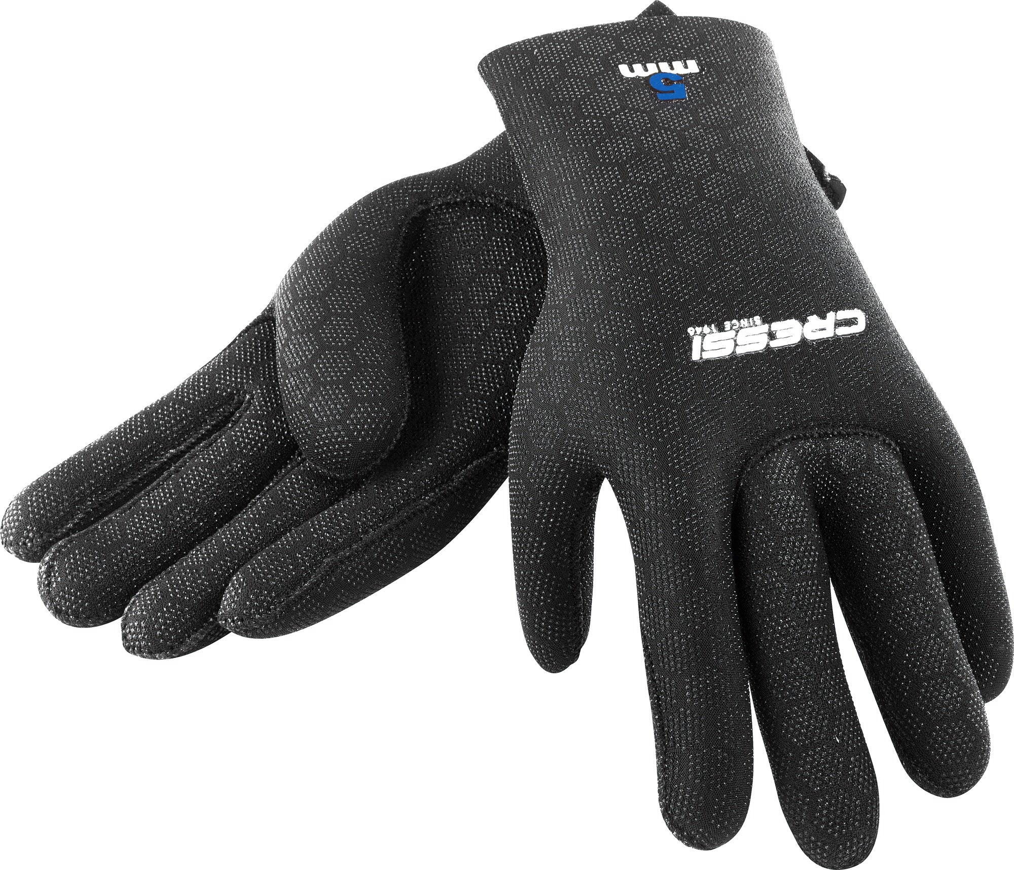 Cressi High Stretch Gloves - XLX475701 - High Stretch Gloves - Black / Blue / S / 2.5 mm - Scuba Diving | Spearfishing | Freediving | Watersports