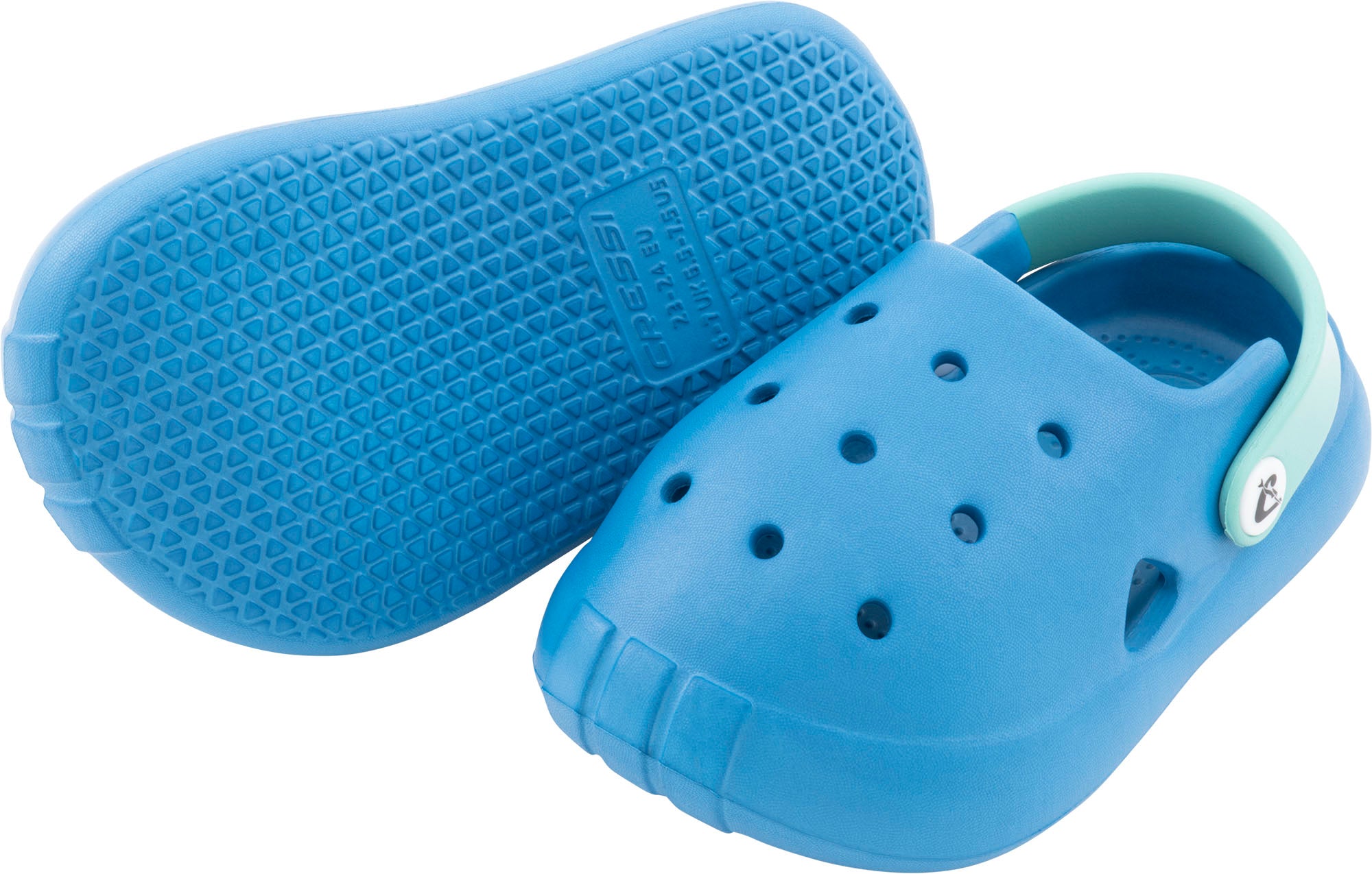 Cressi Jelly Kid Clogs - XVC120223 - Jelly Kid Clogs - Light Blue / Orange / 23/24 - Beach | Watersports