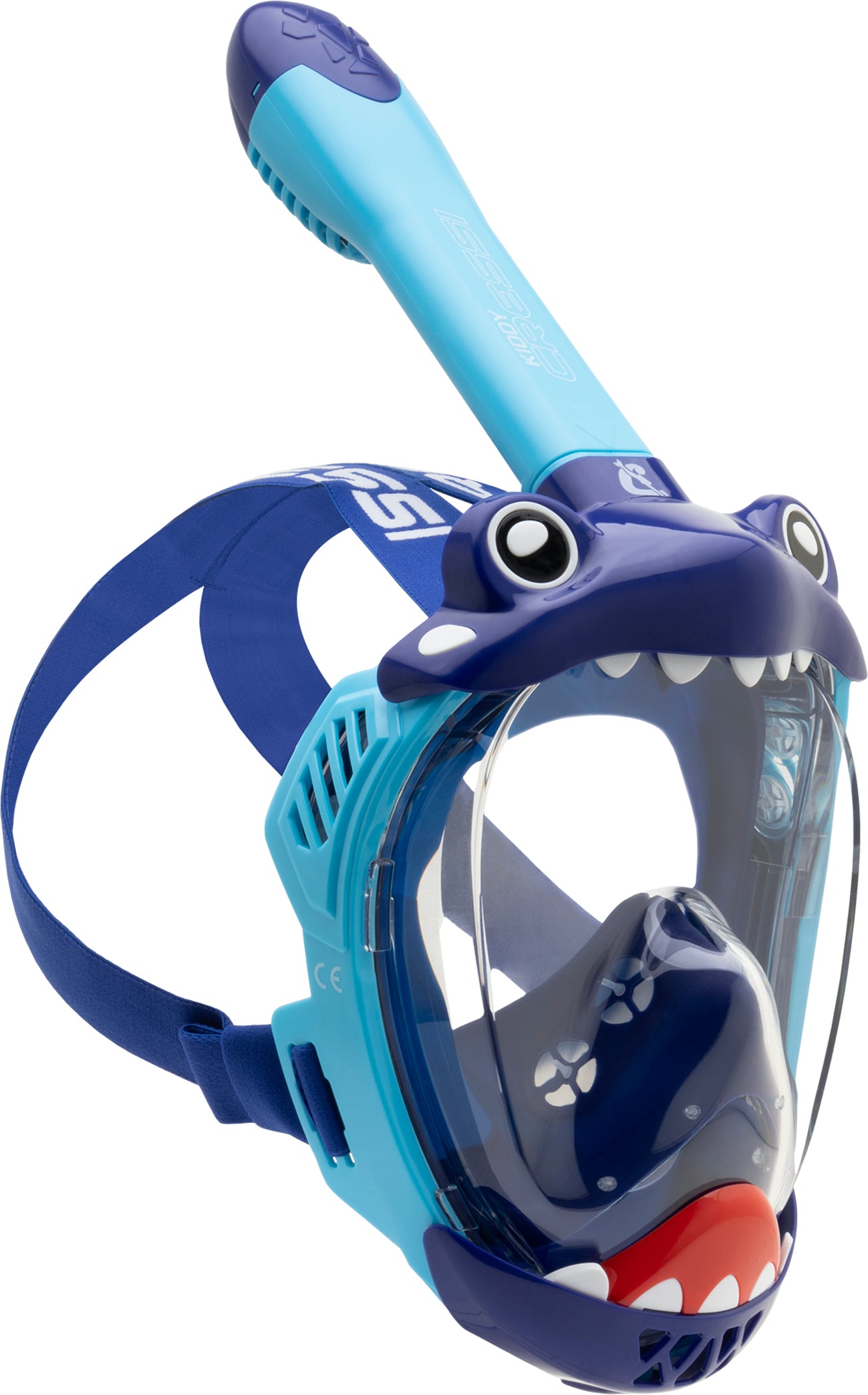 Cressi Kiddy Full Face Mask - XDT112220 - Kiddy Full Face Mask - Azure / Blue / Blue - Snorkeling