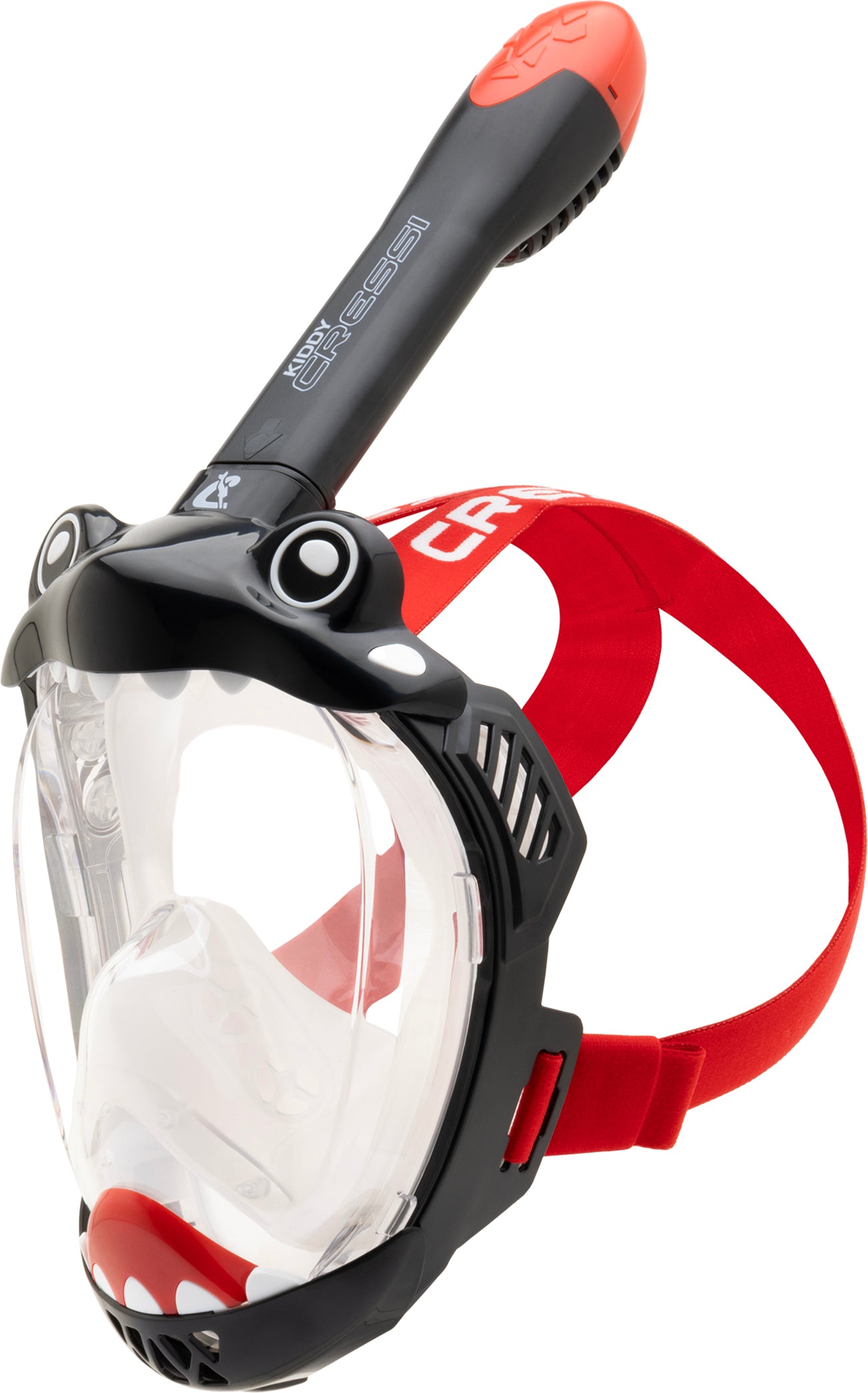 Cressi Kiddy Full Face Mask - XDT115080 - Kiddy Full Face Mask - Black / Clear / Red - Snorkeling