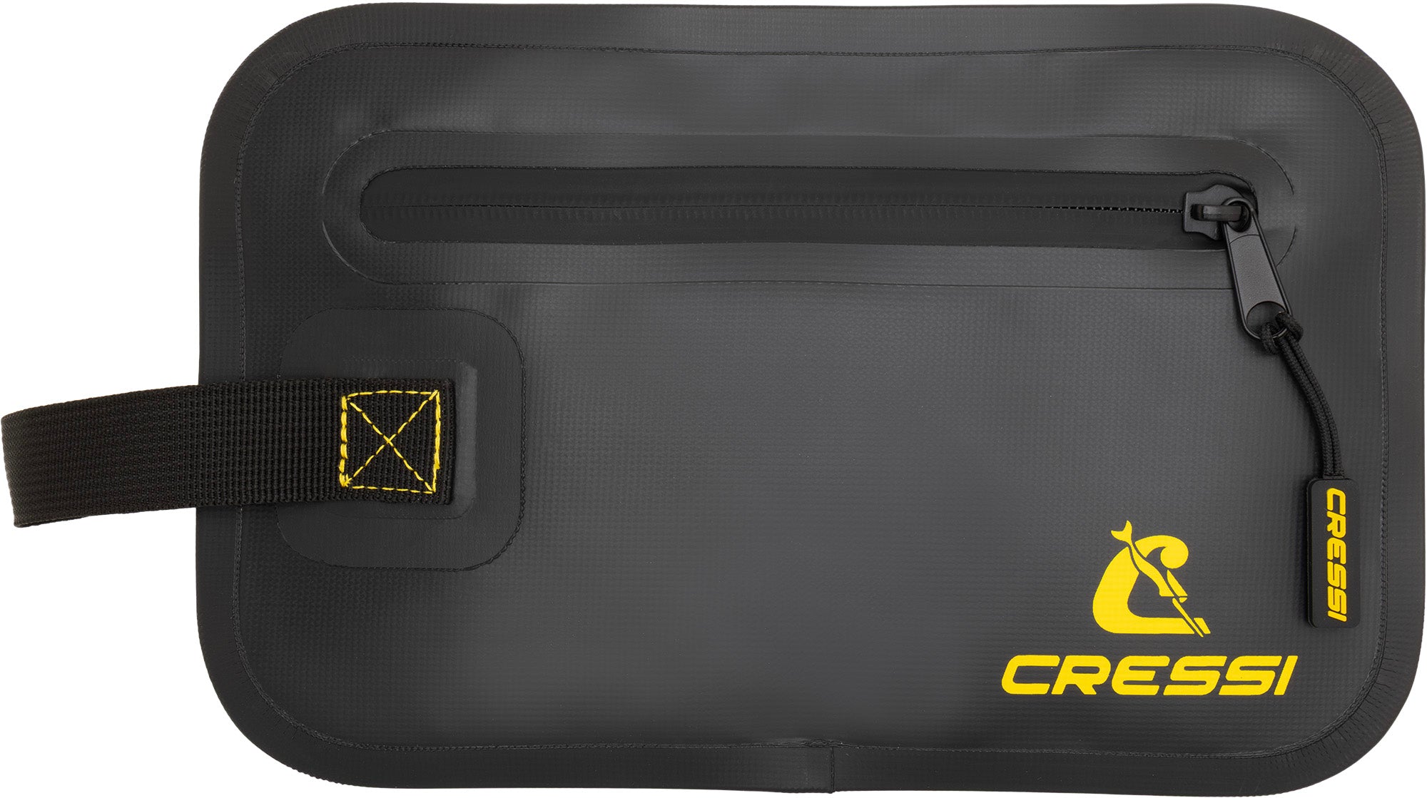 Cressi Lyos Dry Pouch - XUB992050 - Lyos Dry Pouch - Black / Yellow - Scuba Diving | Spearfishing | Freediving | Swimming | Snorkeling | Beach | Watersports