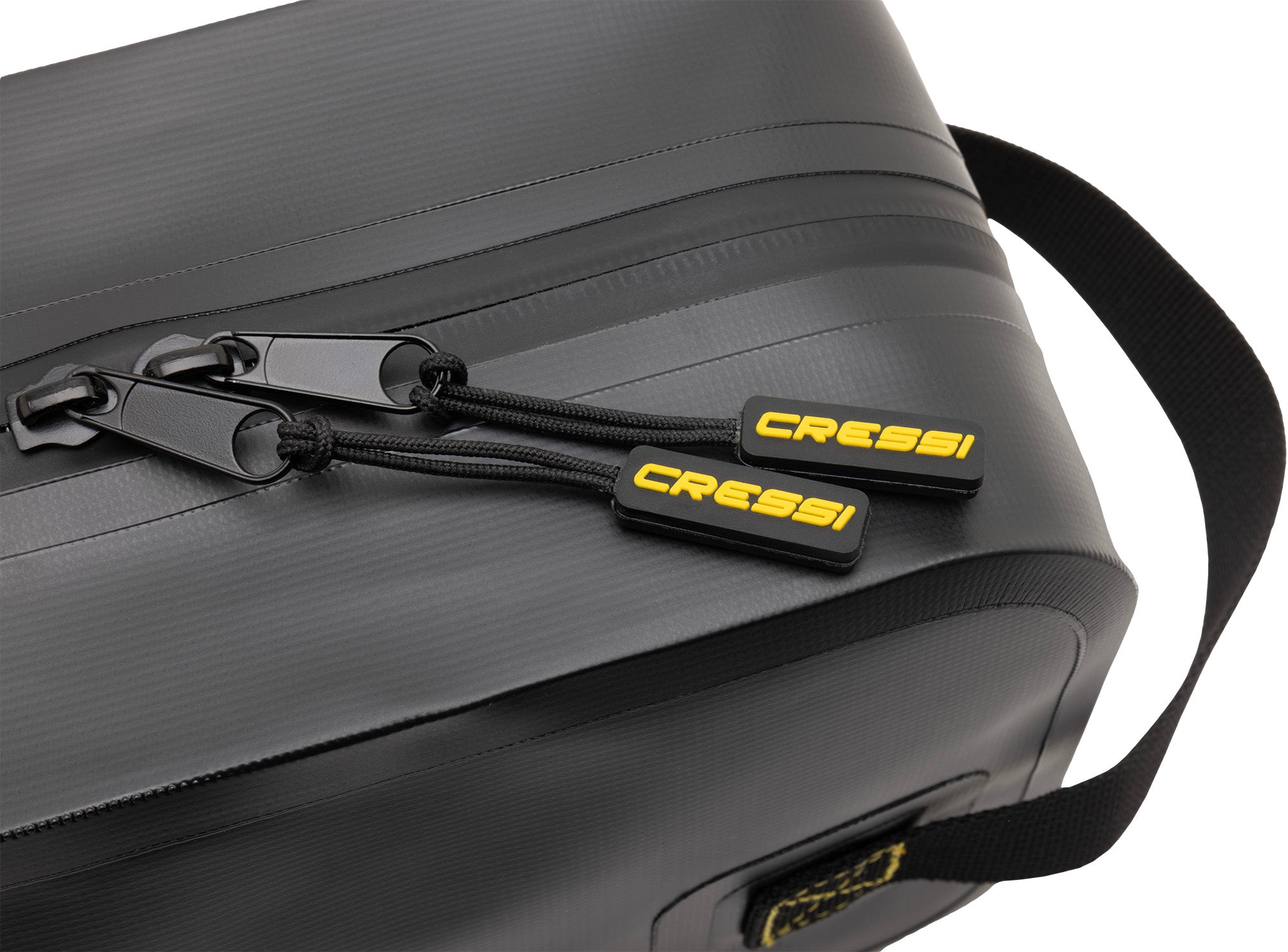 Cressi Lyos Dry Pouch - XUB992050 - Lyos Dry Pouch - Black / Yellow - Scuba Diving | Spearfishing | Freediving | Swimming | Snorkeling | Beach | Watersports